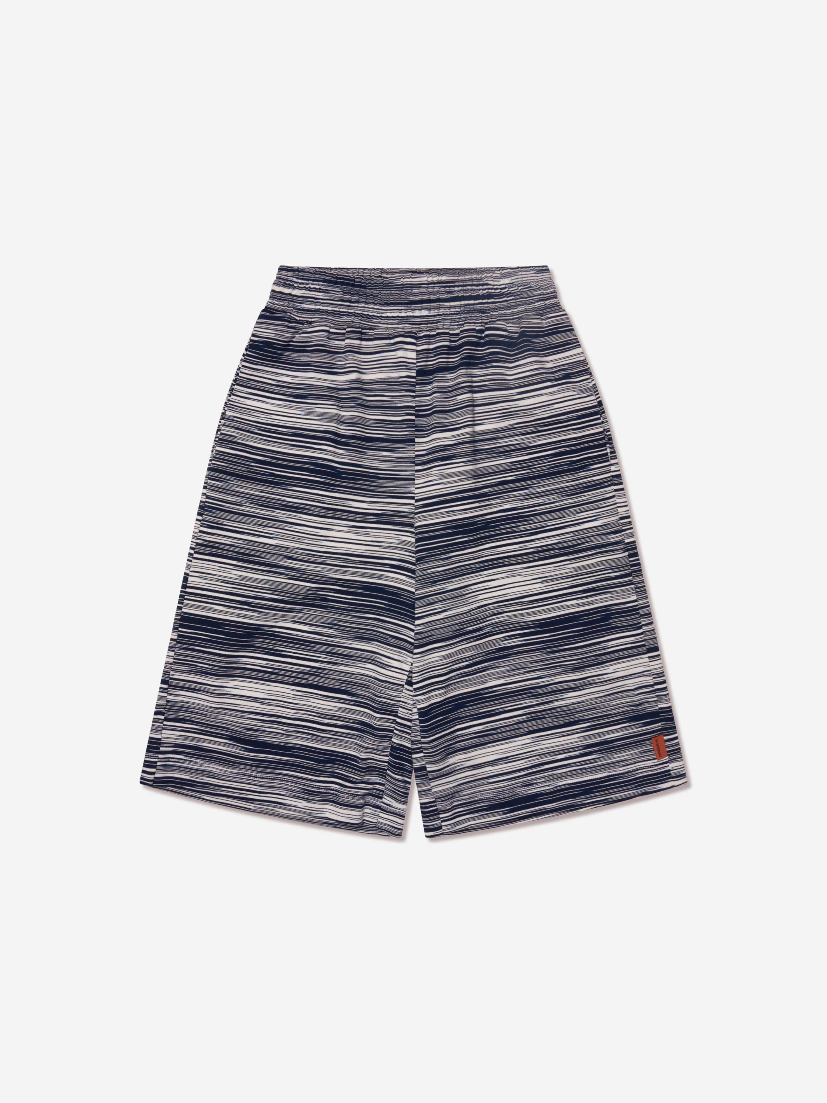 Missoni Boys Striped Jersey Shorts in Blue Outlet Low Pice
