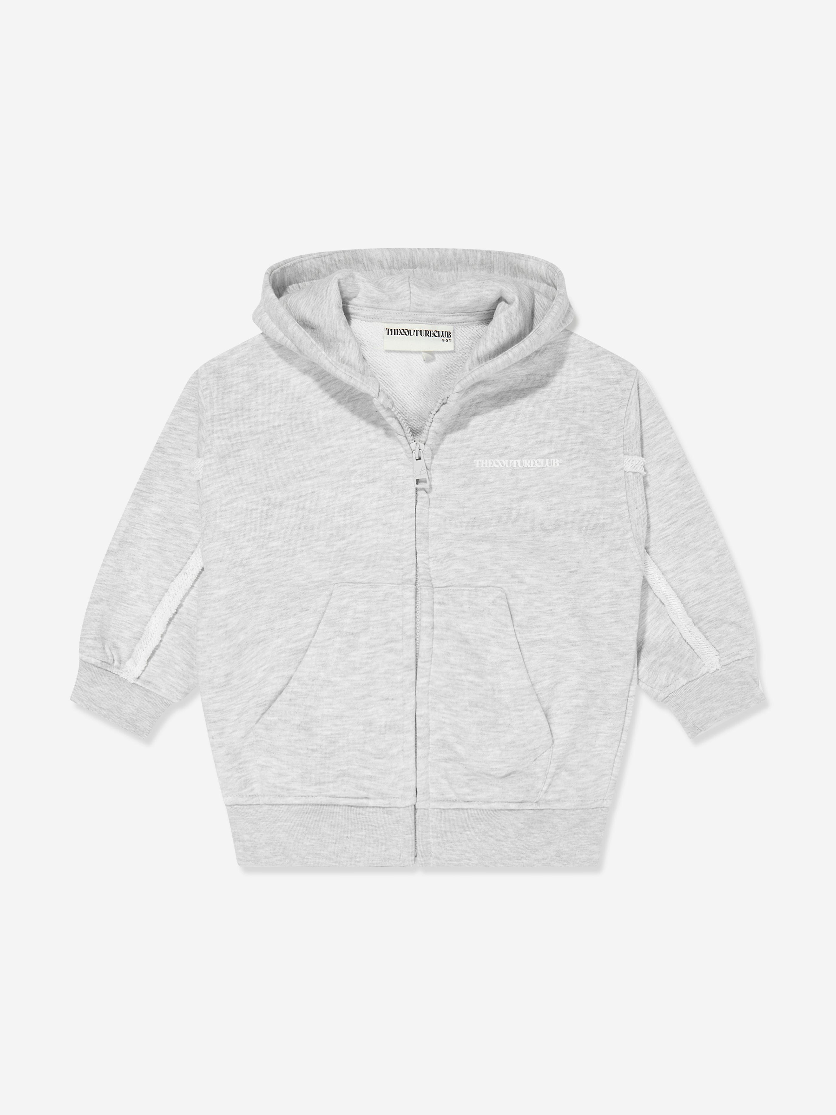 The Couture Club Kids Raw Seam Members Only Zip Up in Grey 2025 New