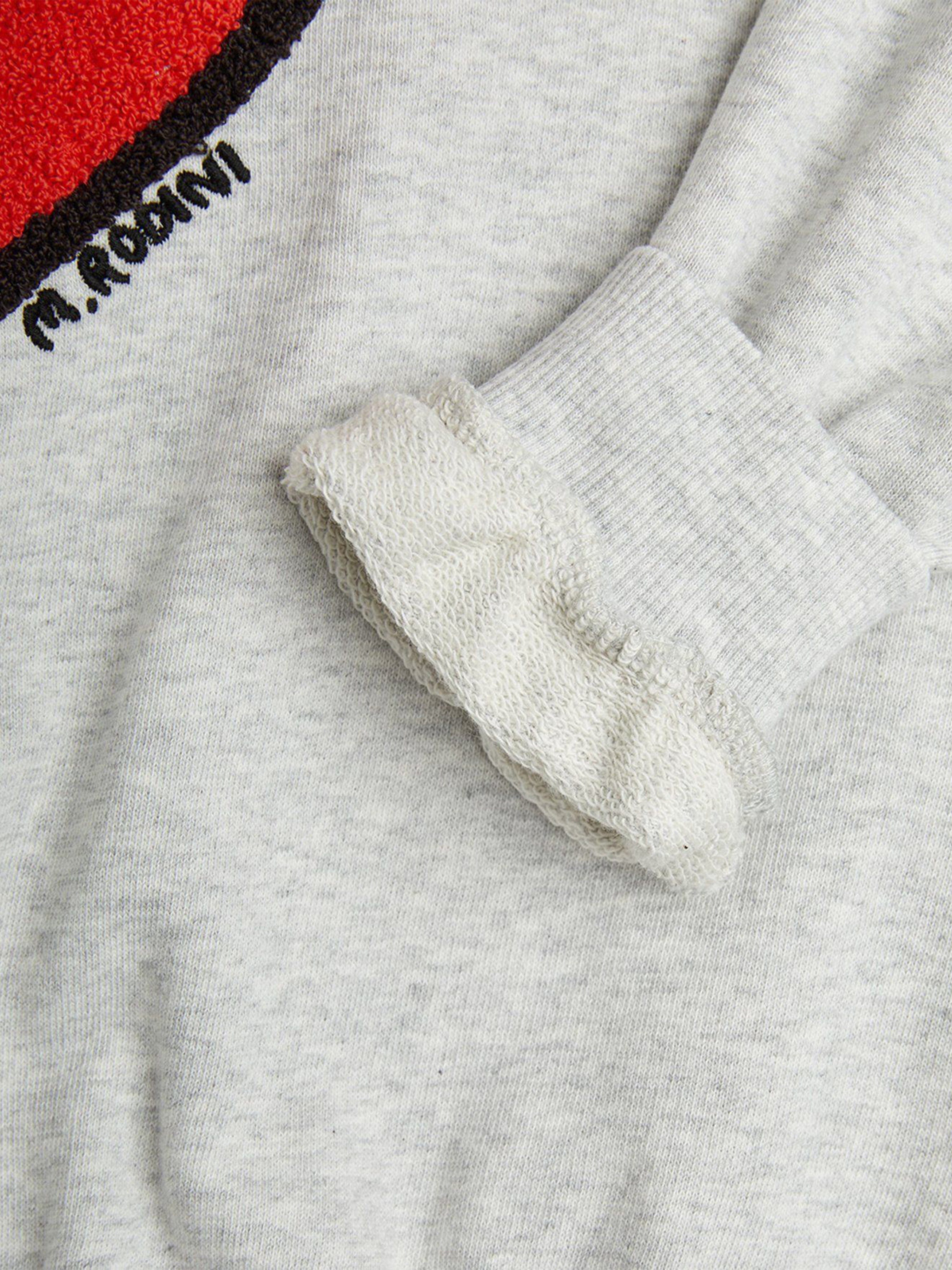 Girls Arrowed Heart Chenille Sweatshirt in Grey 2025 New