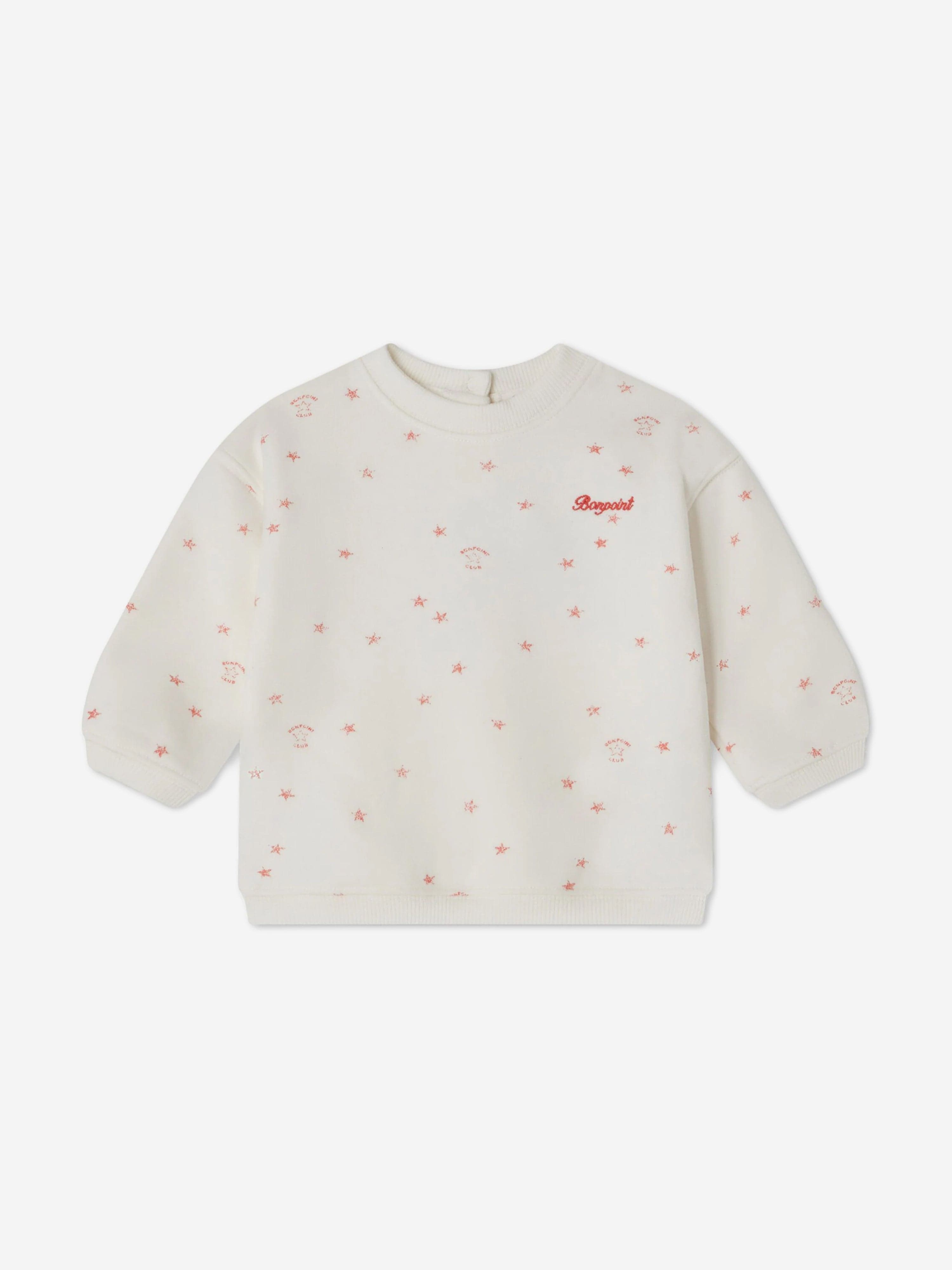 Bonpoint Baby Dady Sweatshirt in Ivory Cheap Sale Sale