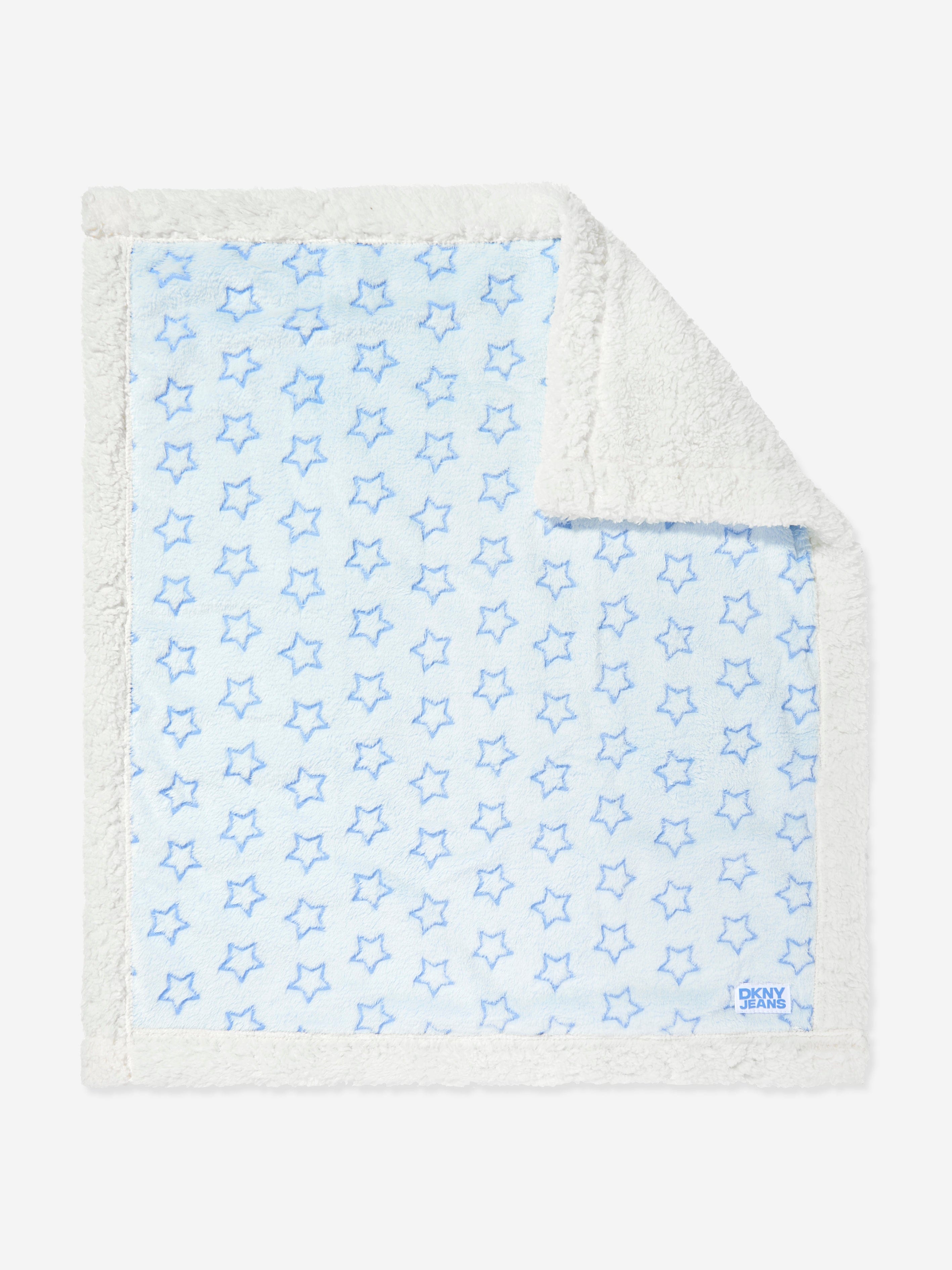 DKNY Baby Boys Sherpa Fleece Star Blanket in Blue (90cm) Fashionable Cheap Pice