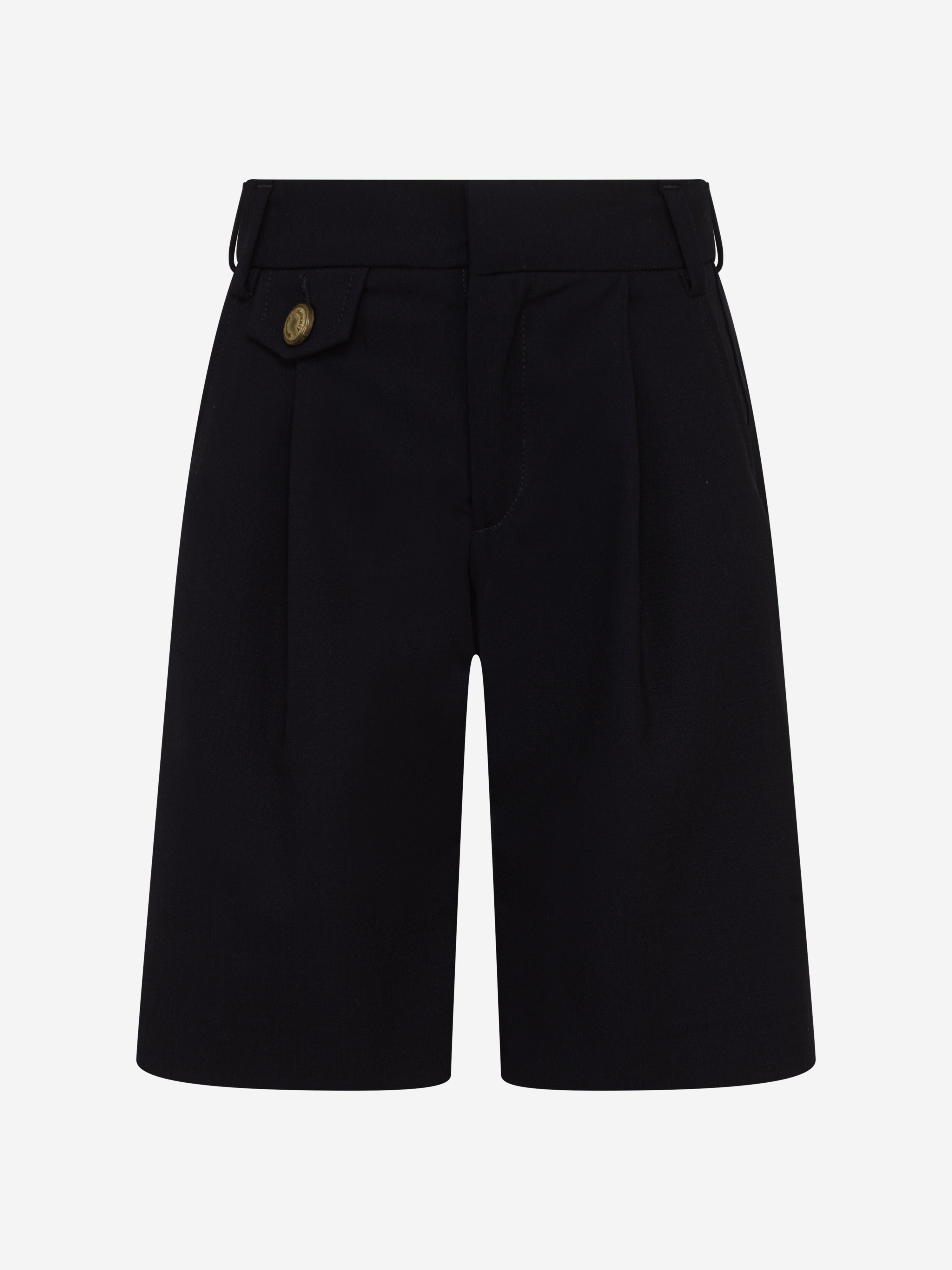 Eleventy Boys Wool Suit Shorts in Navy Buy Cheap Hot Sale