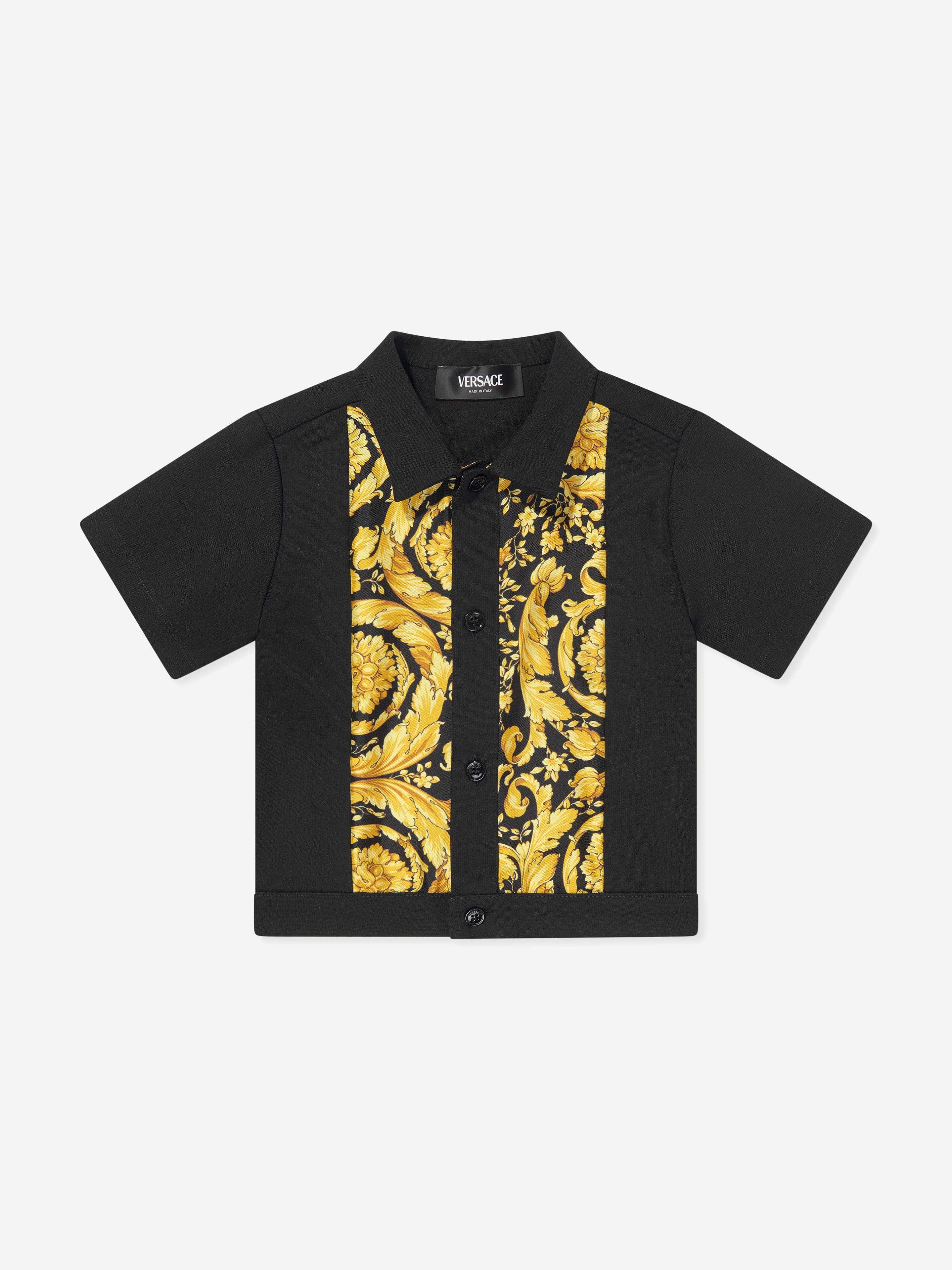 Versace Baby Boys Barocco Shirt in Black Sale Discount