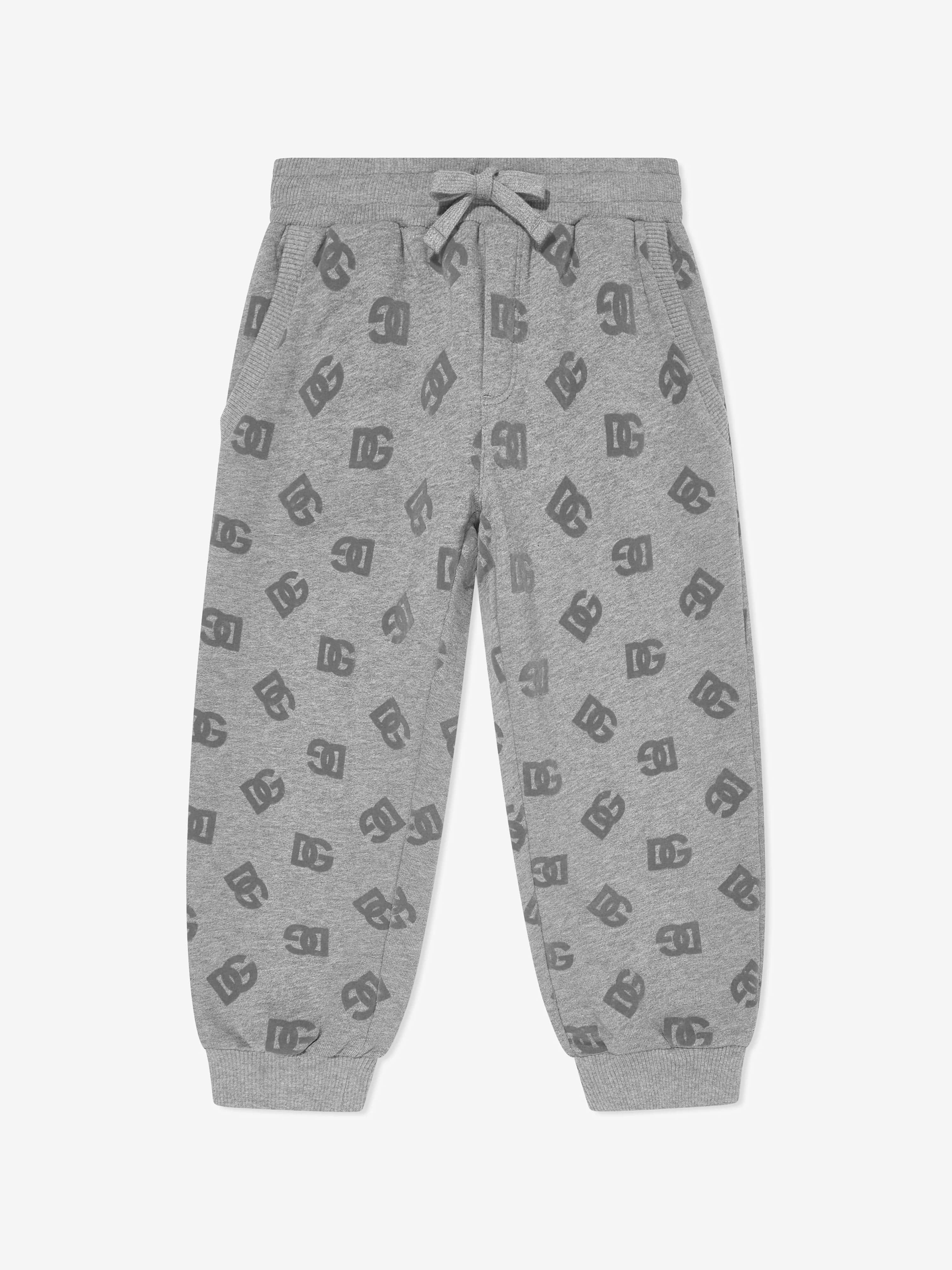 Dolce & Gabbana Boys DG Logo Joggers in Grey For Nice Cheap Price