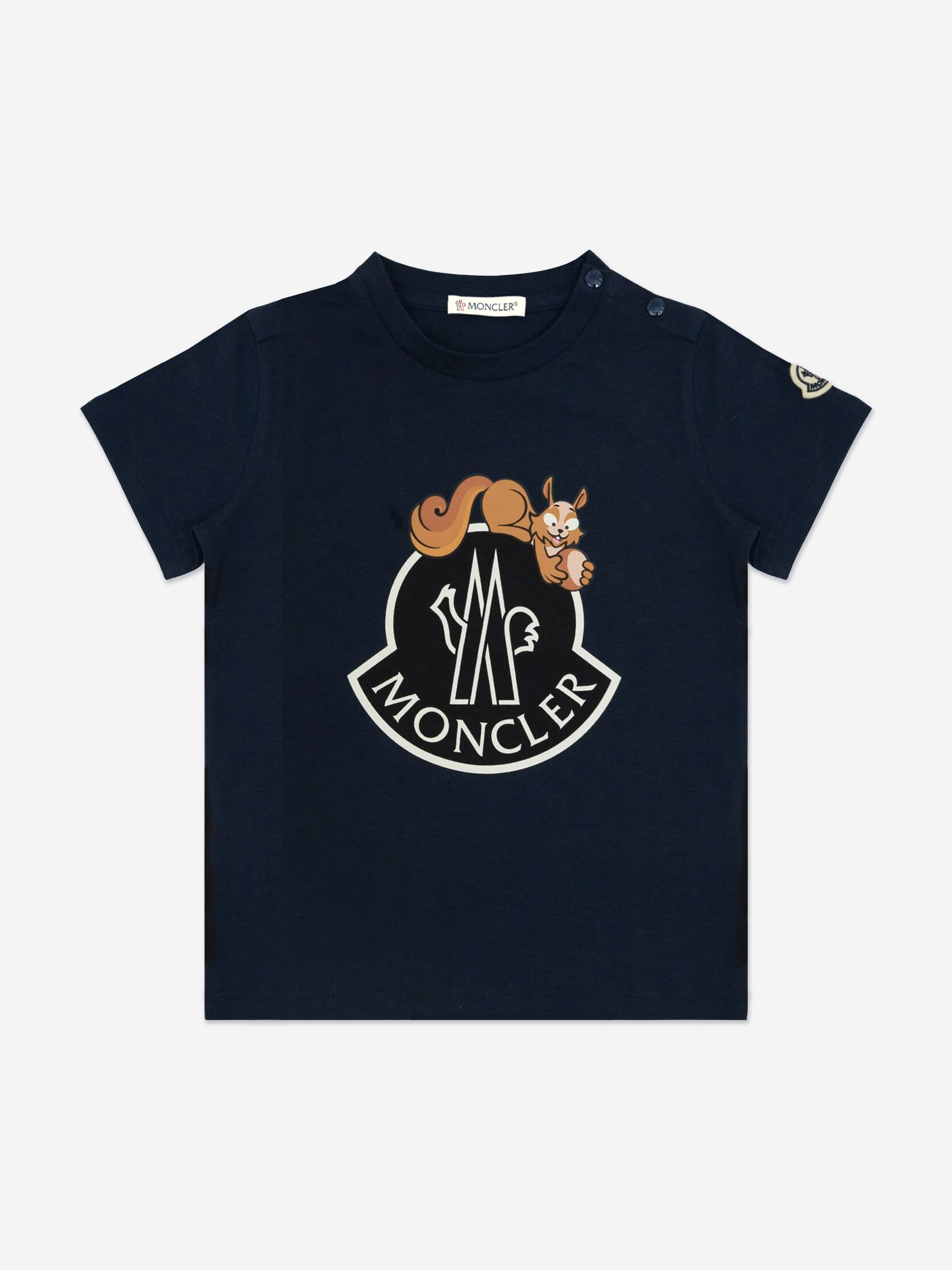 Moncler Enfant Baby Boys Logo T-Shirt in Navy Discount Pay With Paypal