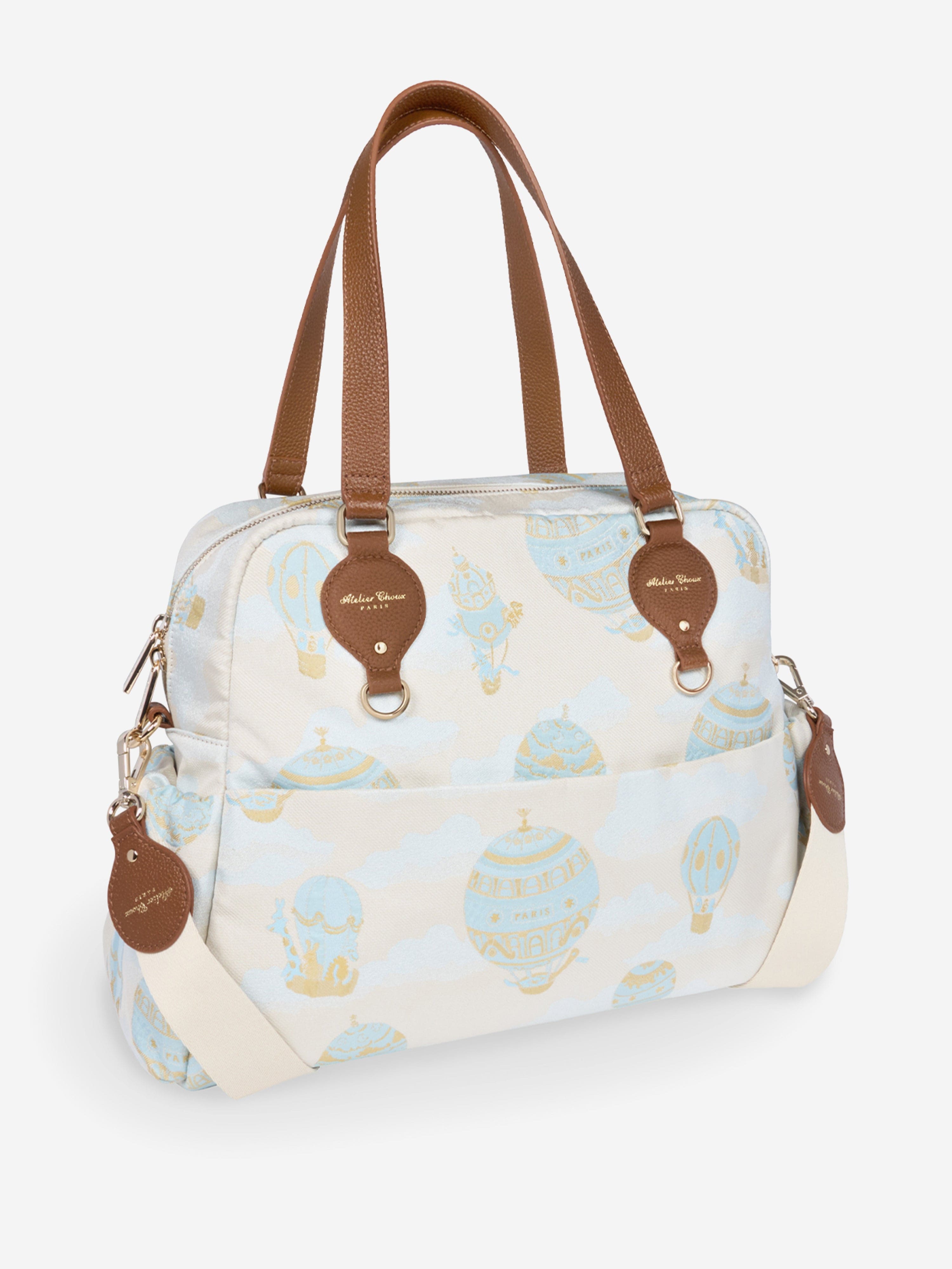 Atelier Choux Baby Hot Air Balloons Changing Bag in Blue (38cm) Online Online Original