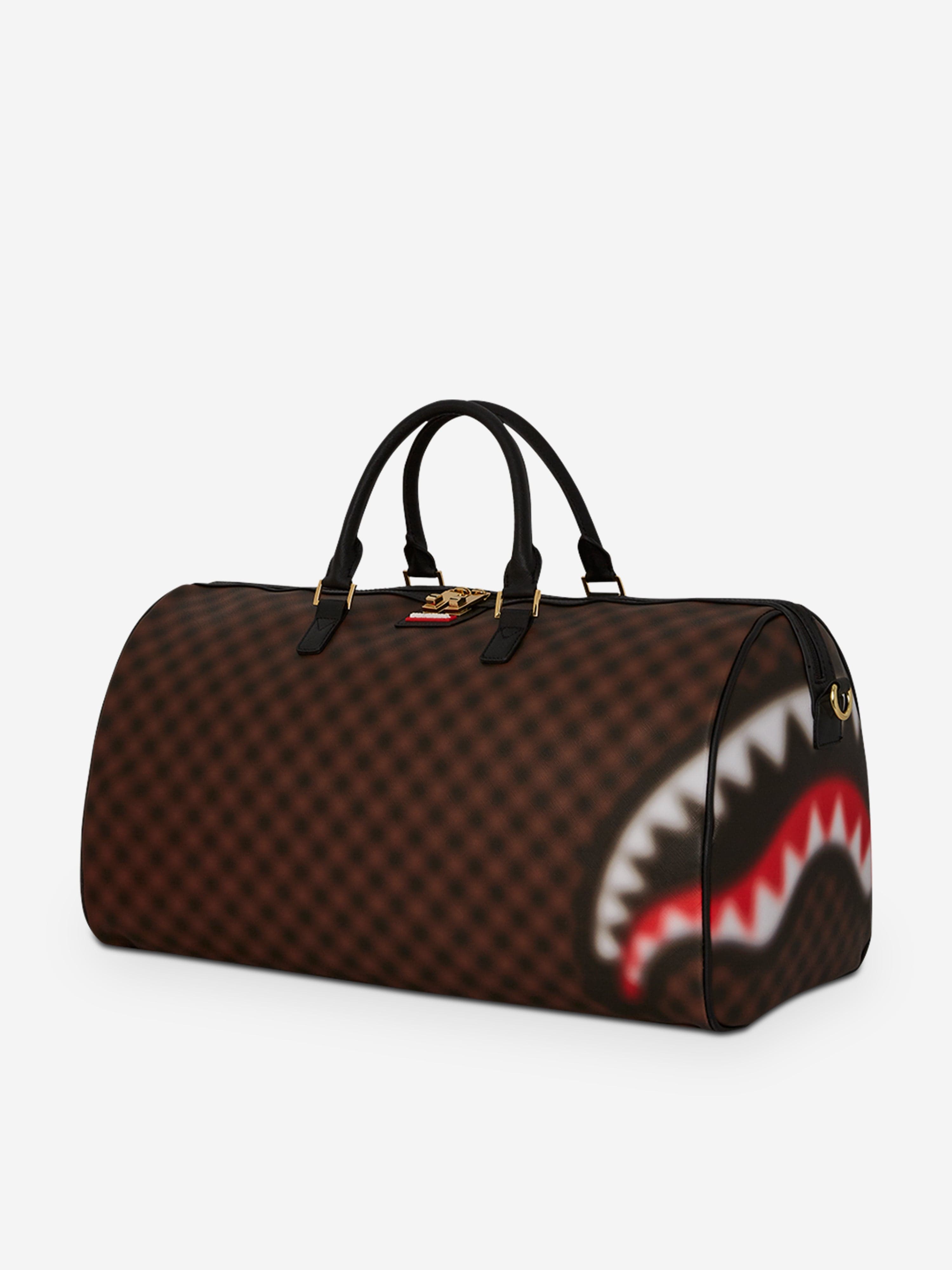 Sprayground Kids Sharks in Paris Blur Duffle Bag in Brown (50.8 cm) Cheap Free Shipping