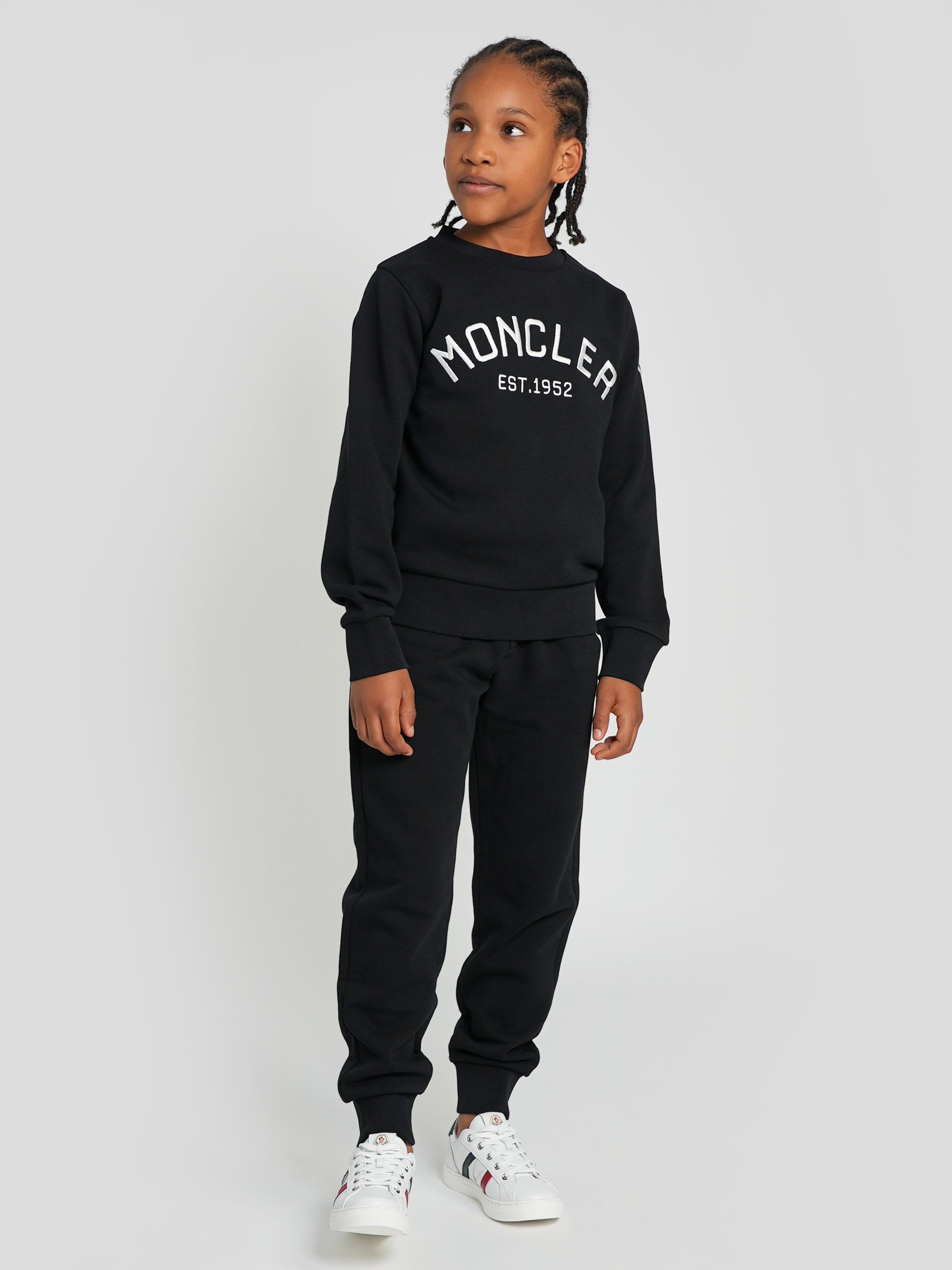 Moncler Enfant Boys Logo Tracksuit in Black Outlet Websites