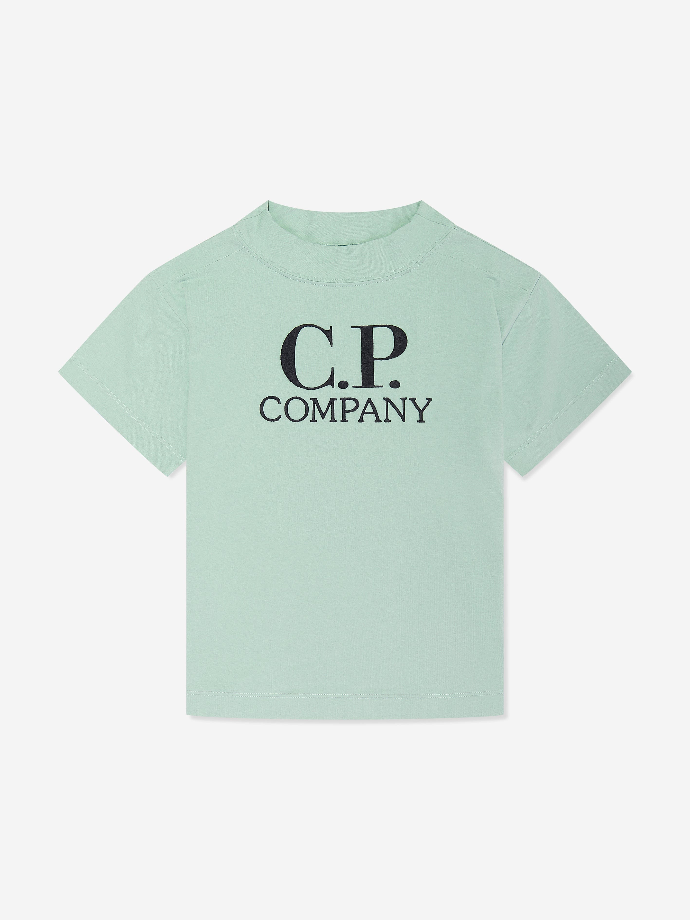 C.P. Company Boys Logo T-Shirt in Green Shipping Discount Authentic