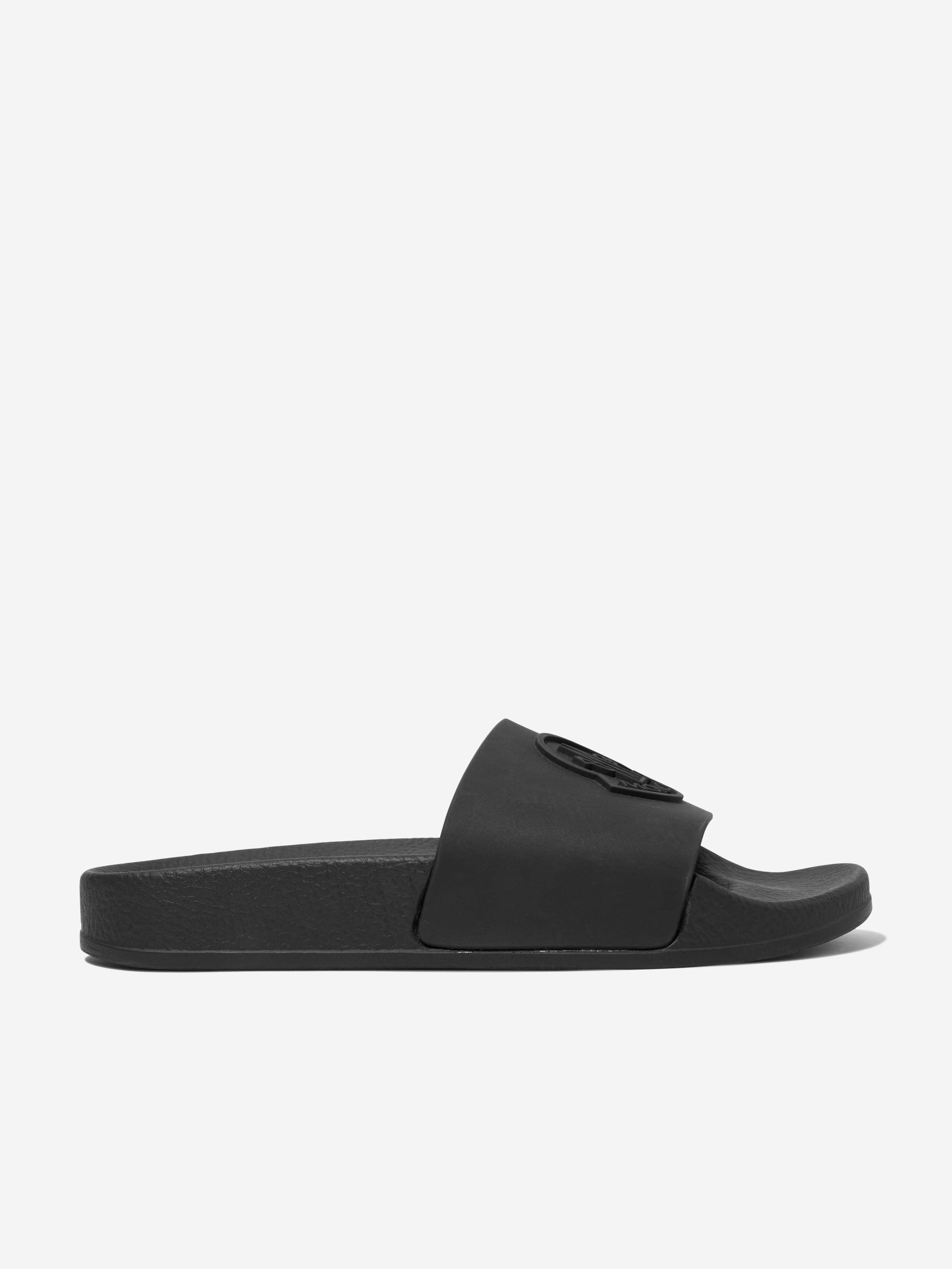 Moncler Enfant Kids Petit Basile Sliders in Black High Quality Cheap Pice