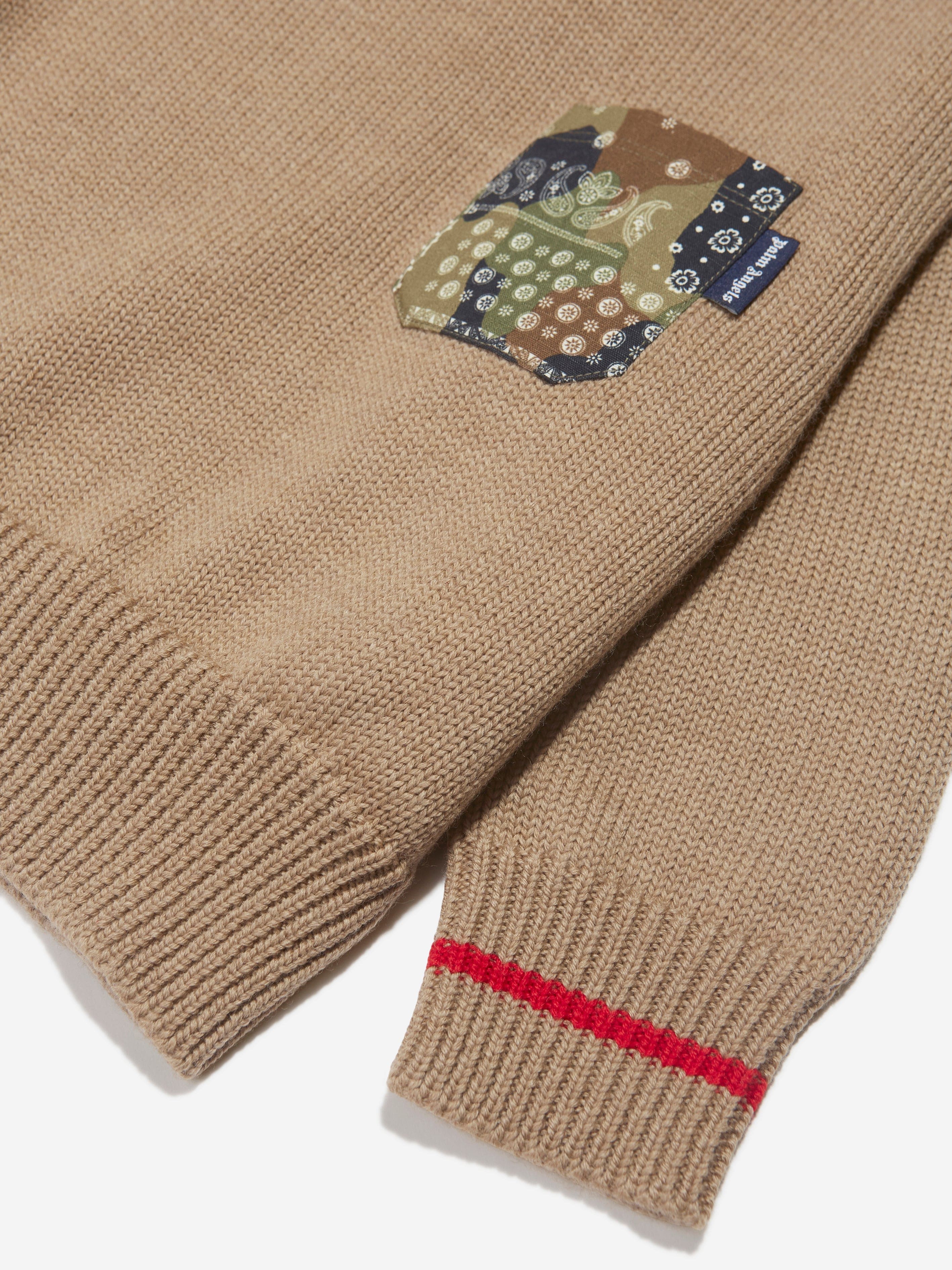 Palm Angels Boys Palm Brush Camo Jumper in Beige Discounts