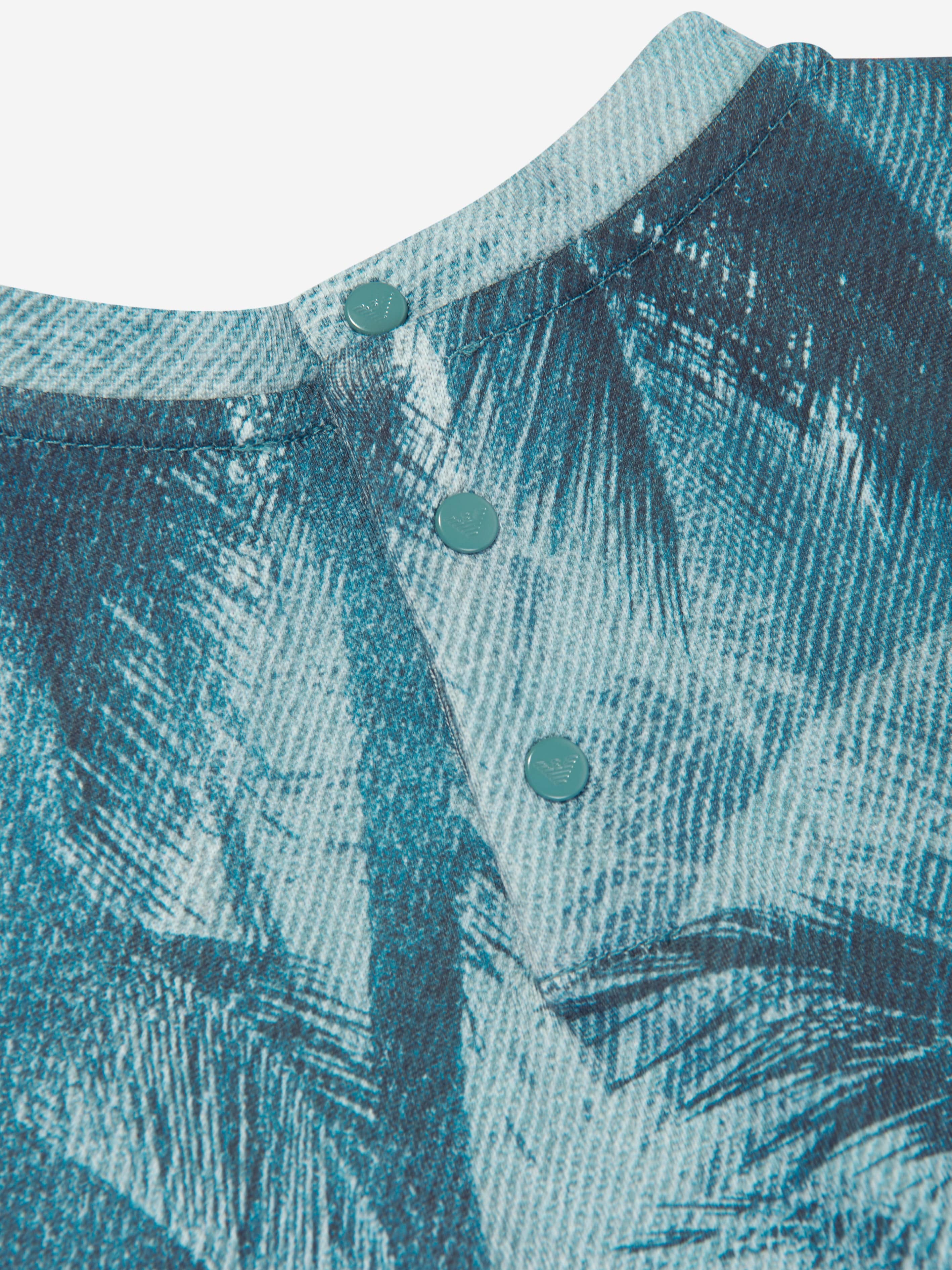Emporio Armani Baby Boys Palm Leaf T-Shirt in Green Cheap With Paypal