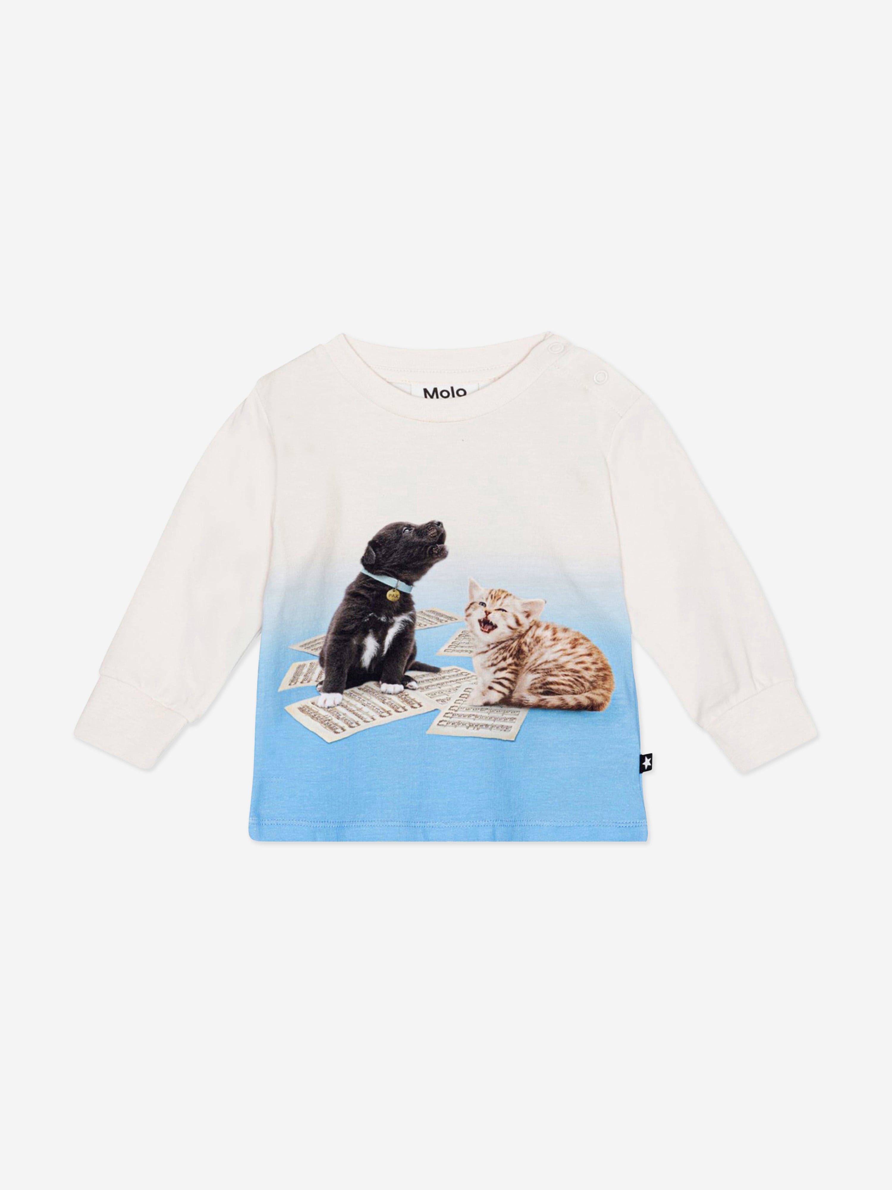 Molo Baby Animal Print T-Shirt in White With Credit Card Cheap Online