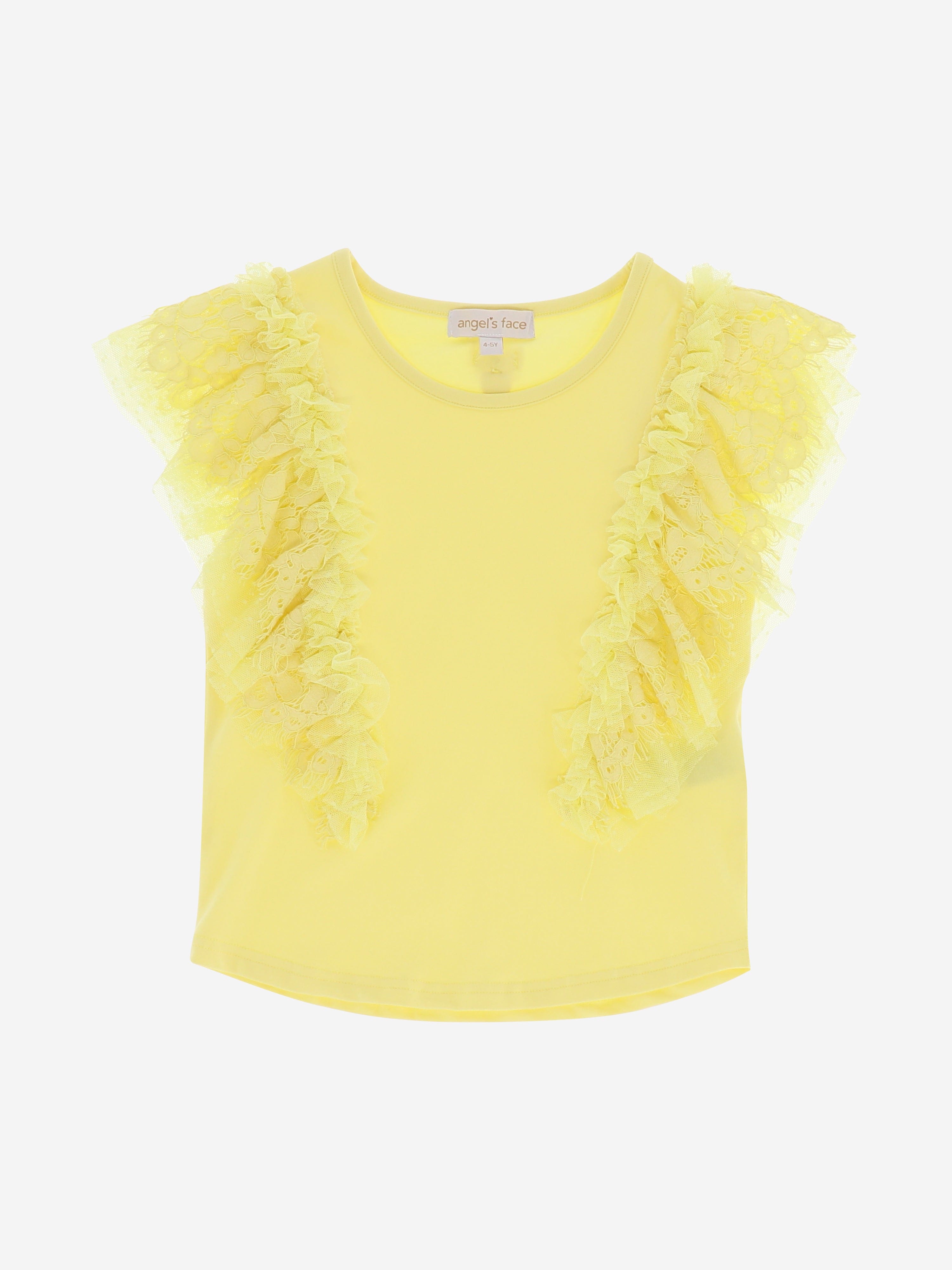 Angels Face Girls Saige Vest Top in Yellow Cheap Sale Wholesale Pice