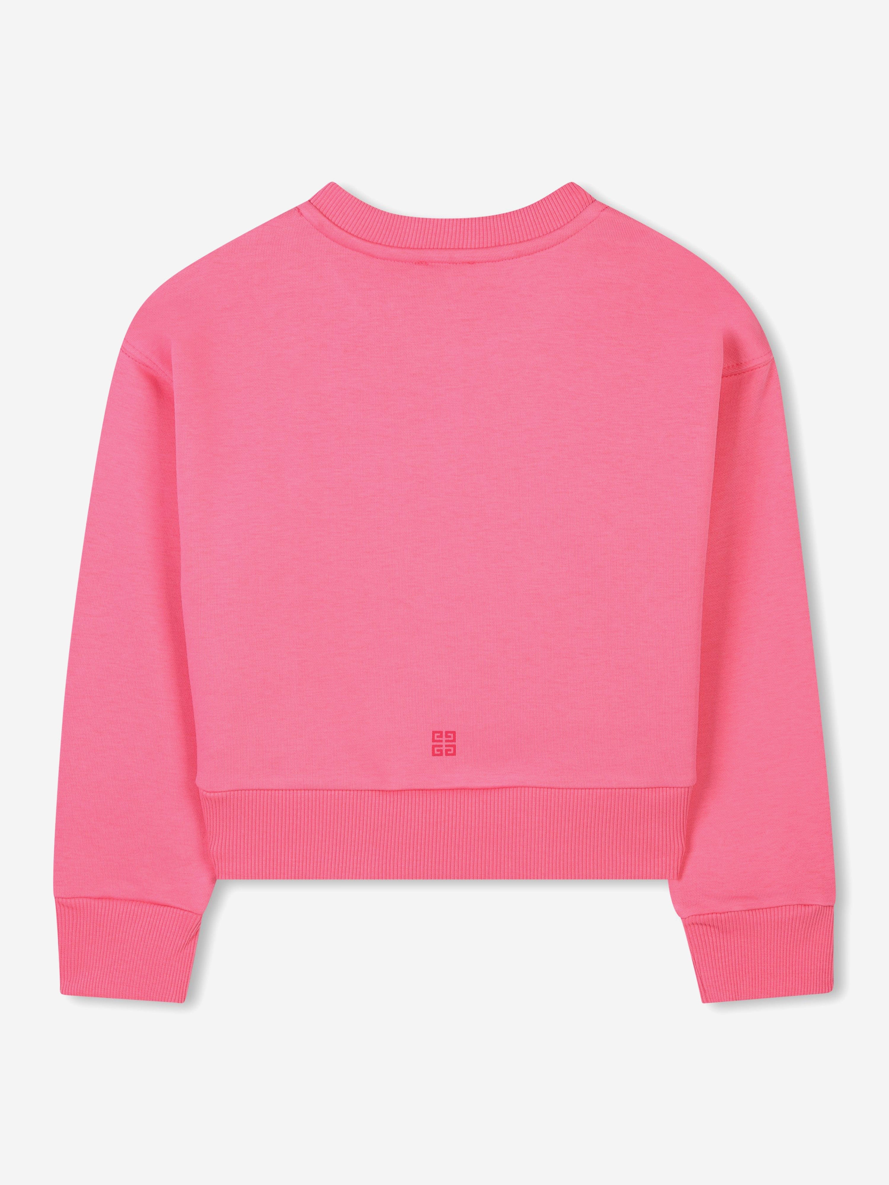 Girls Logo Print Sweatshirt in Pink Enjoy Online
