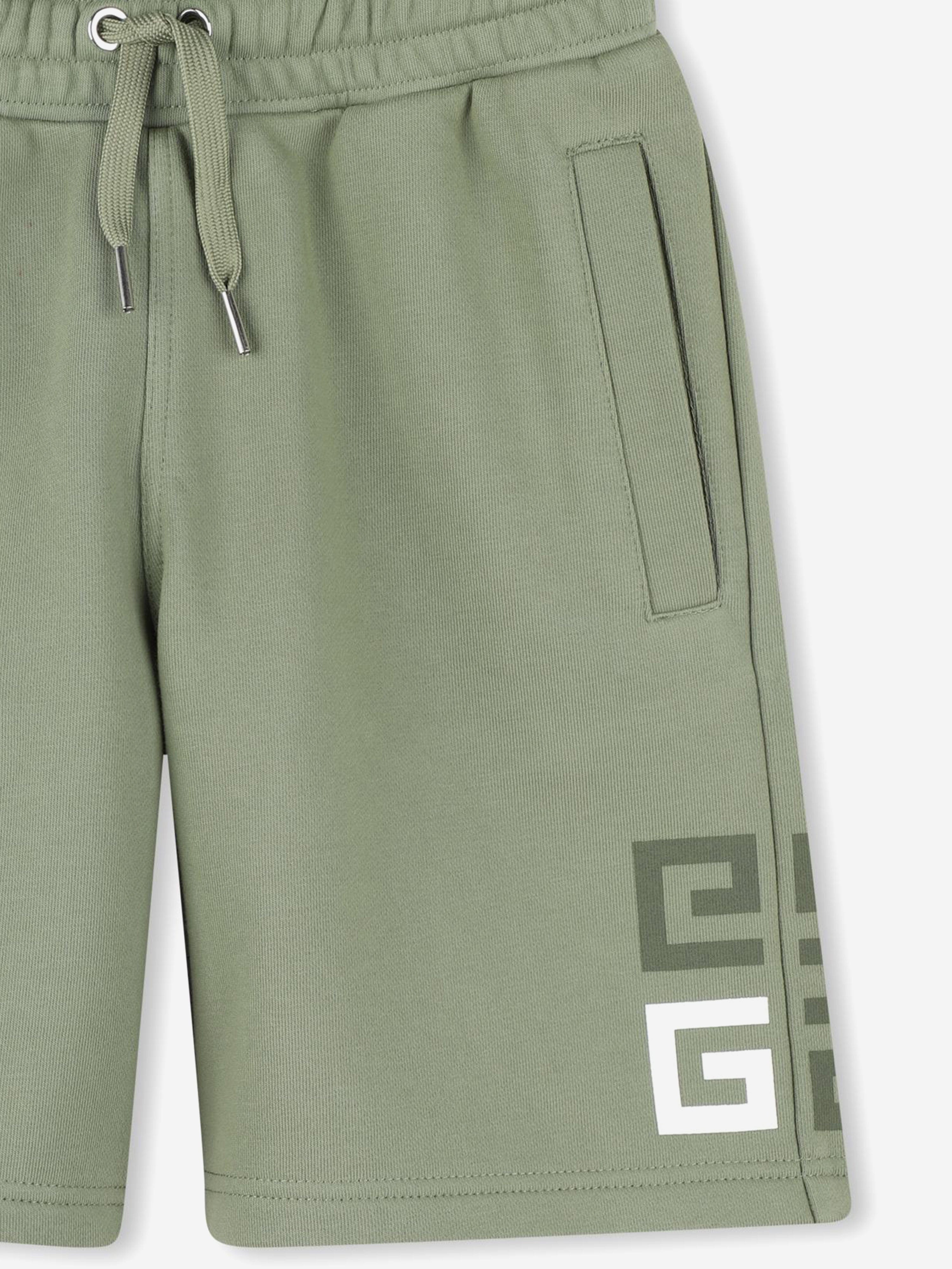 Boys 4G Log Shorts in Green Outlet 2025 New