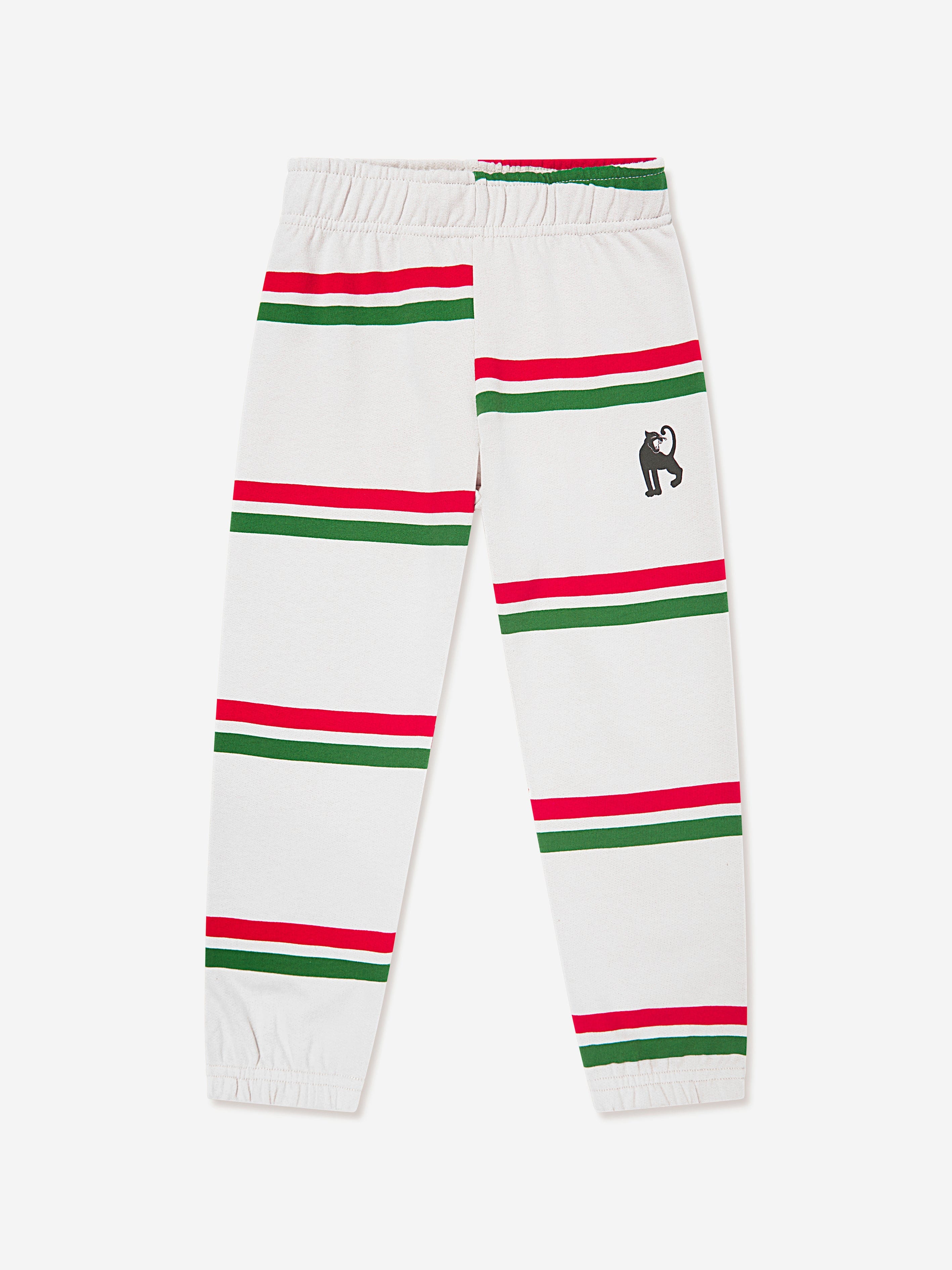 Mini Rodini Kids Striped Joggers in Grey Shop For Sale