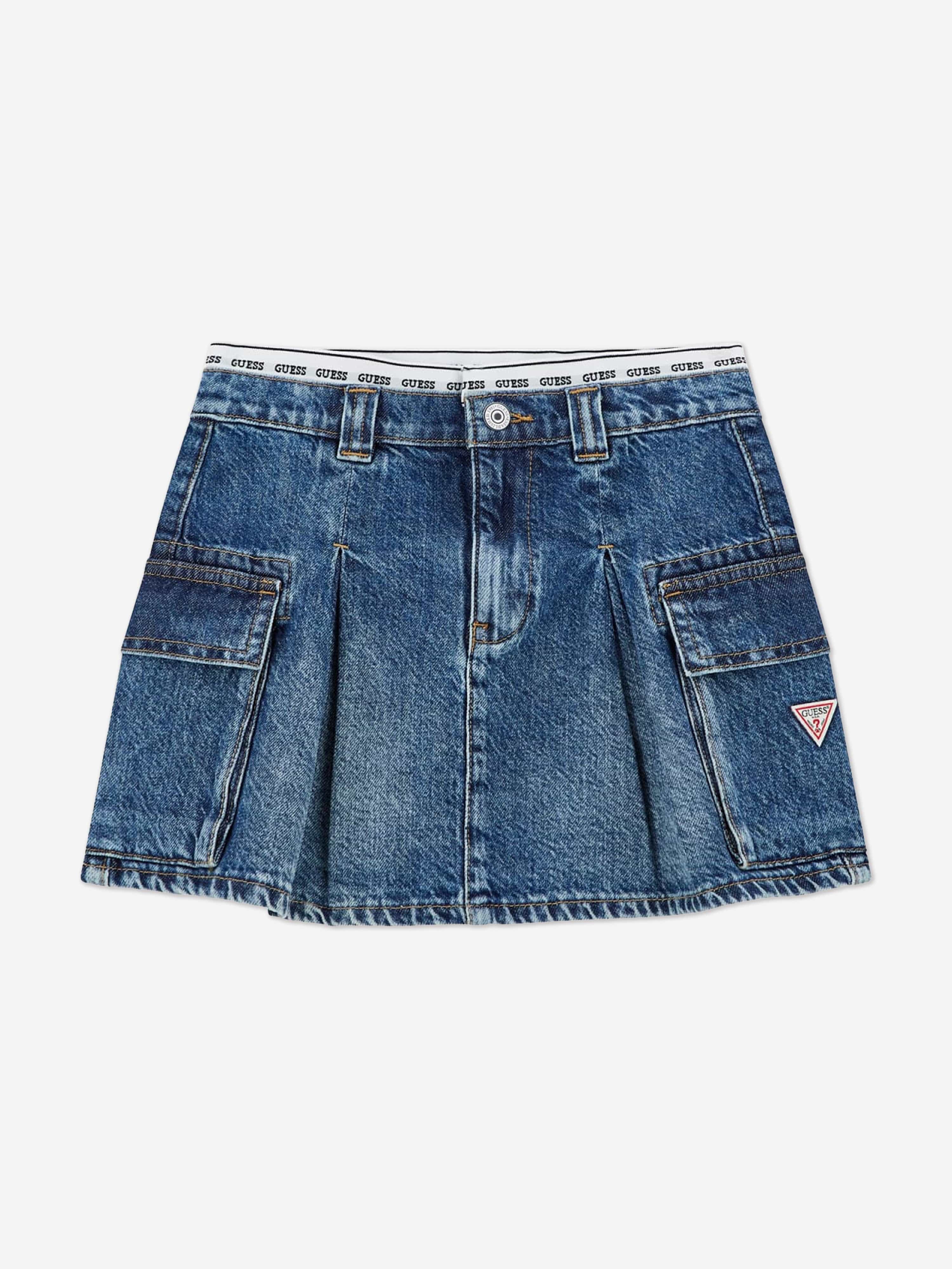 Girls Sporty Denim Skirt in Blue Footlocker Pictures Cheap Online