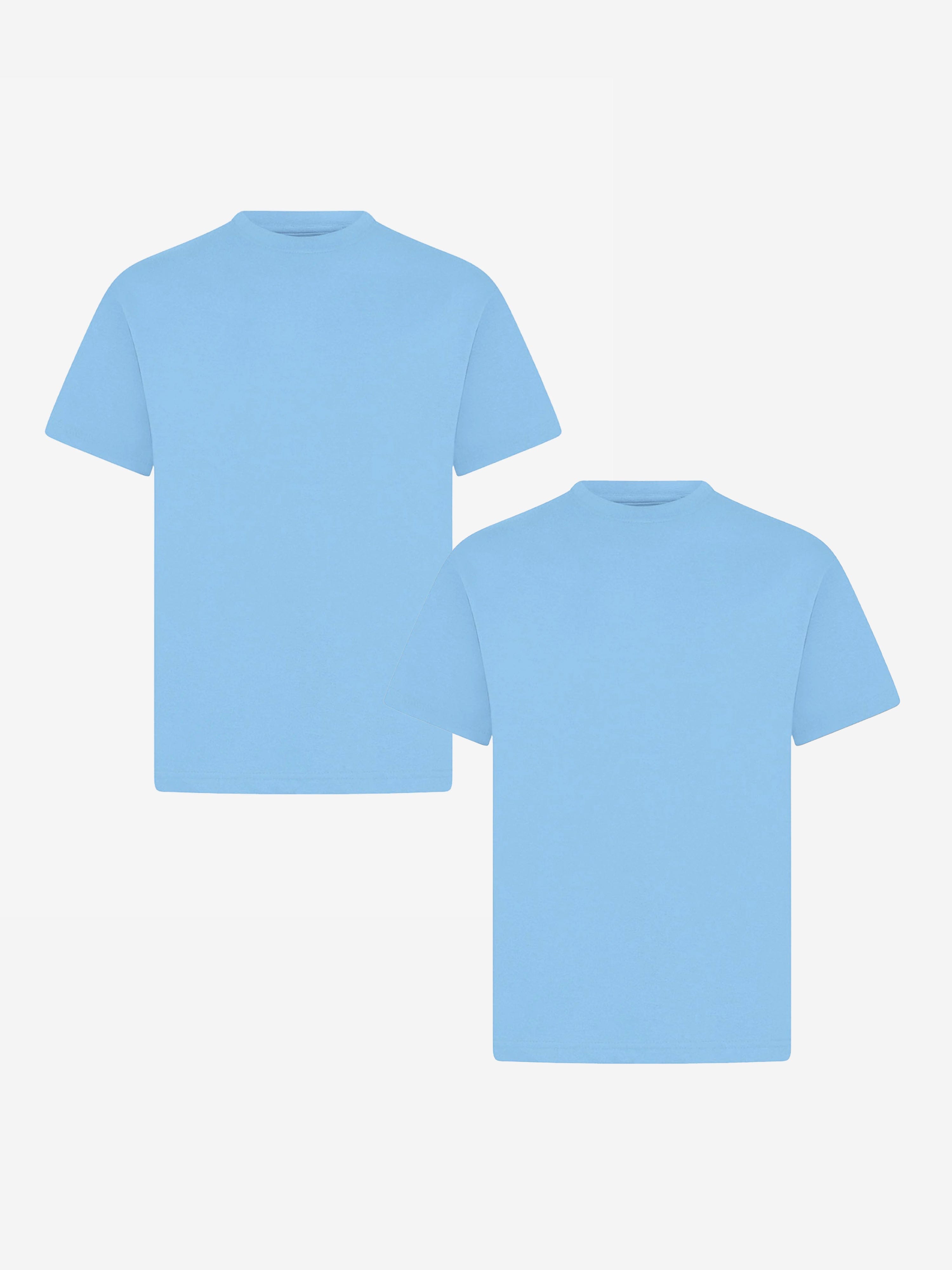 Zeco Kids School Crew Neck T-Shirt (Twin Pack) in Blue Big Discount For Sale