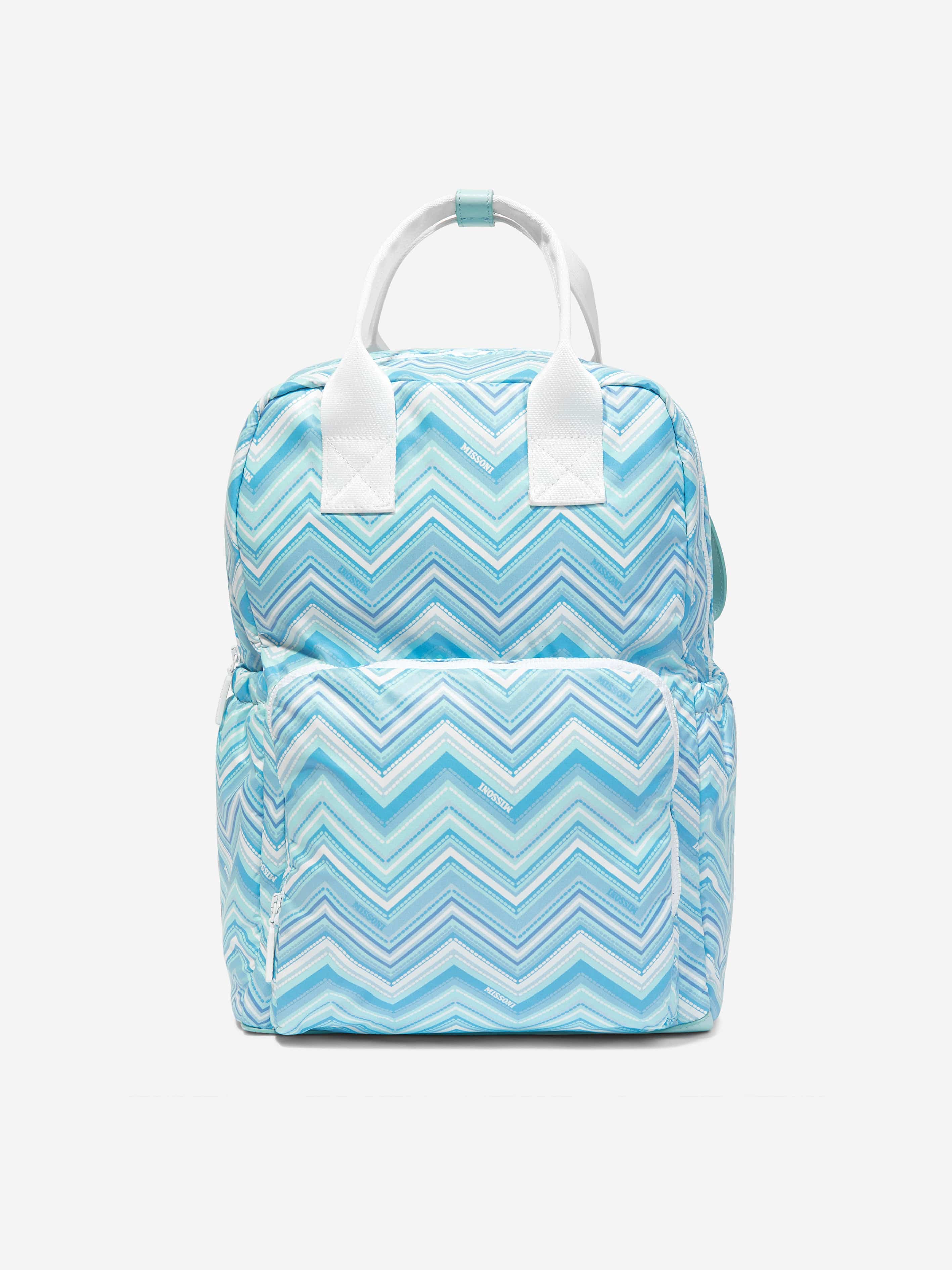 Missoni Baby Boys Zigzag Backpack Changing Bag in Blue (40cm) Cheap Sale Brand New Unisex