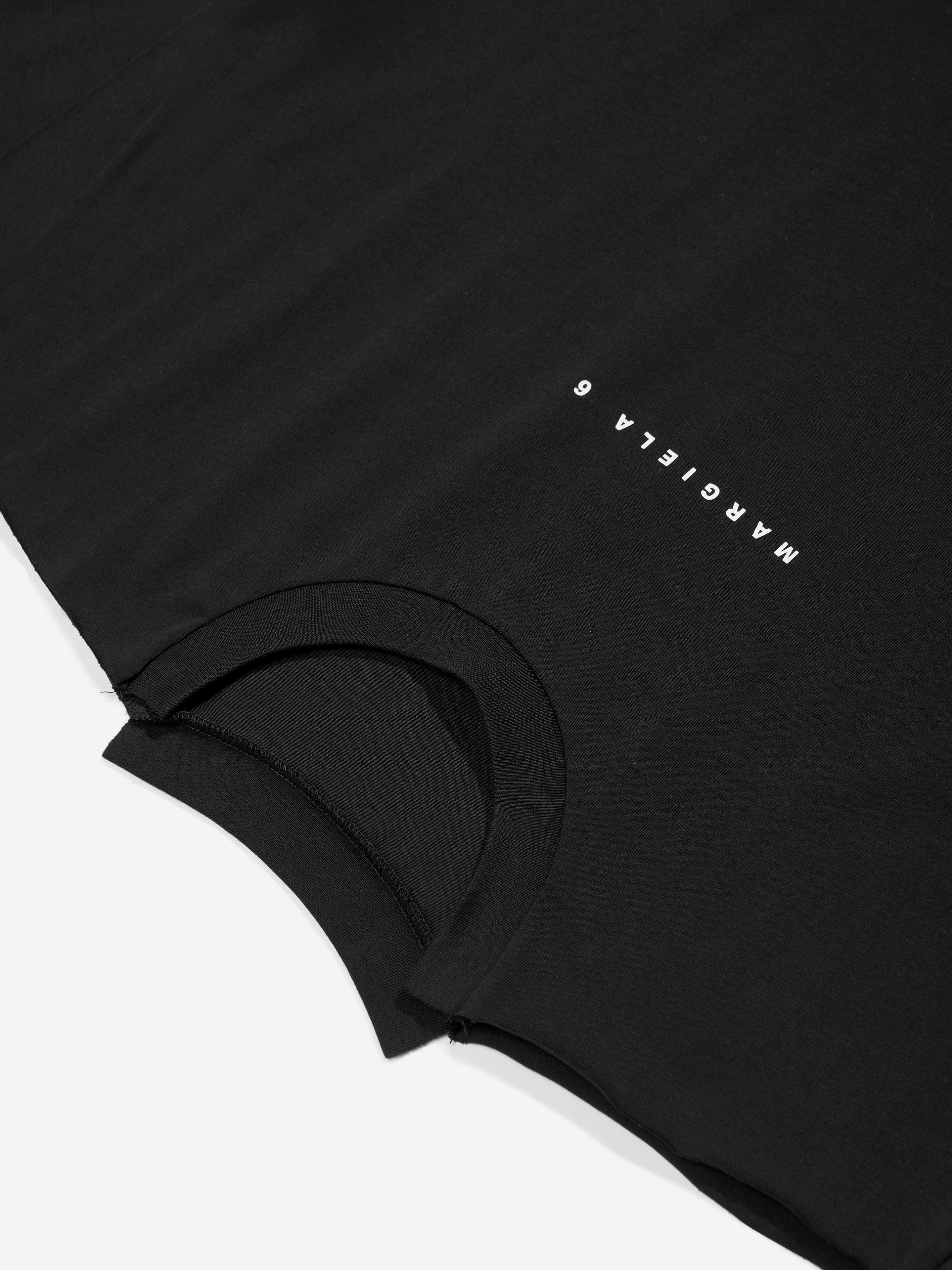 MM6 Maison Margiela Girls Asymmetric T-Shirt Dress in Black Cheap Sale Really