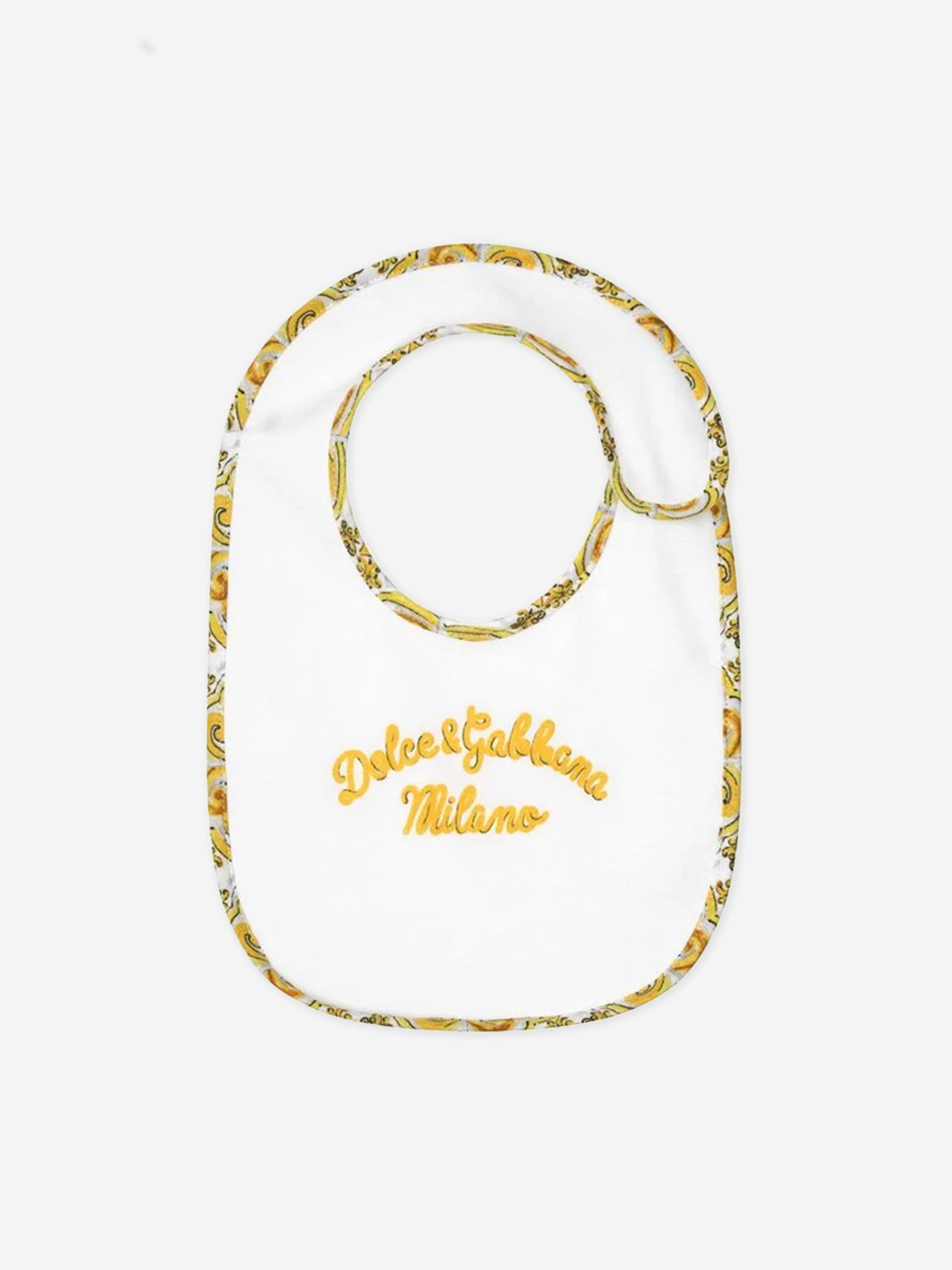 Dolce & Gabbana Baby Girls Maiolica Babygrow Gift Set in Yellow Discount Supply