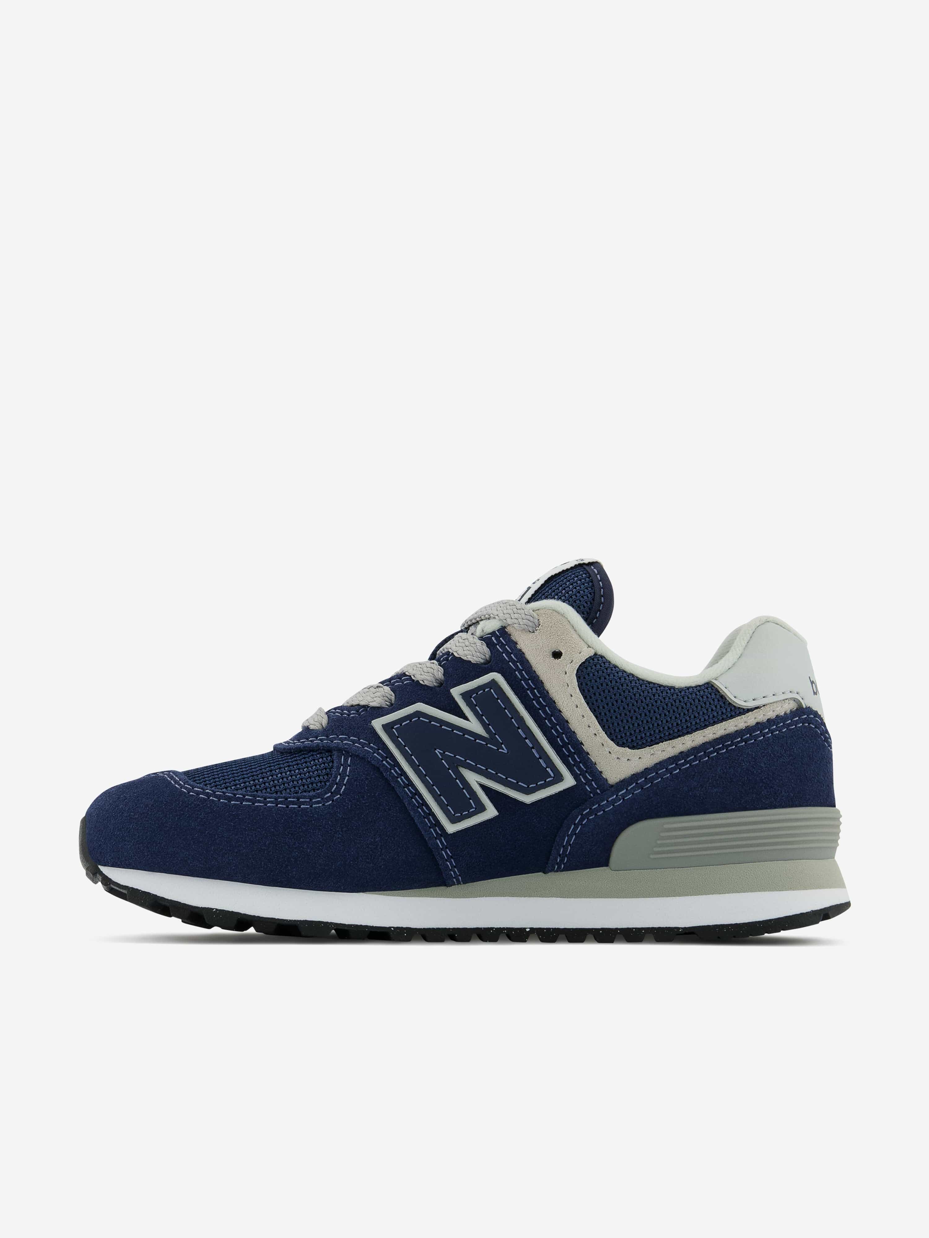 New Balance Boys Suede 574 Trainers in Navy Clearance Explore