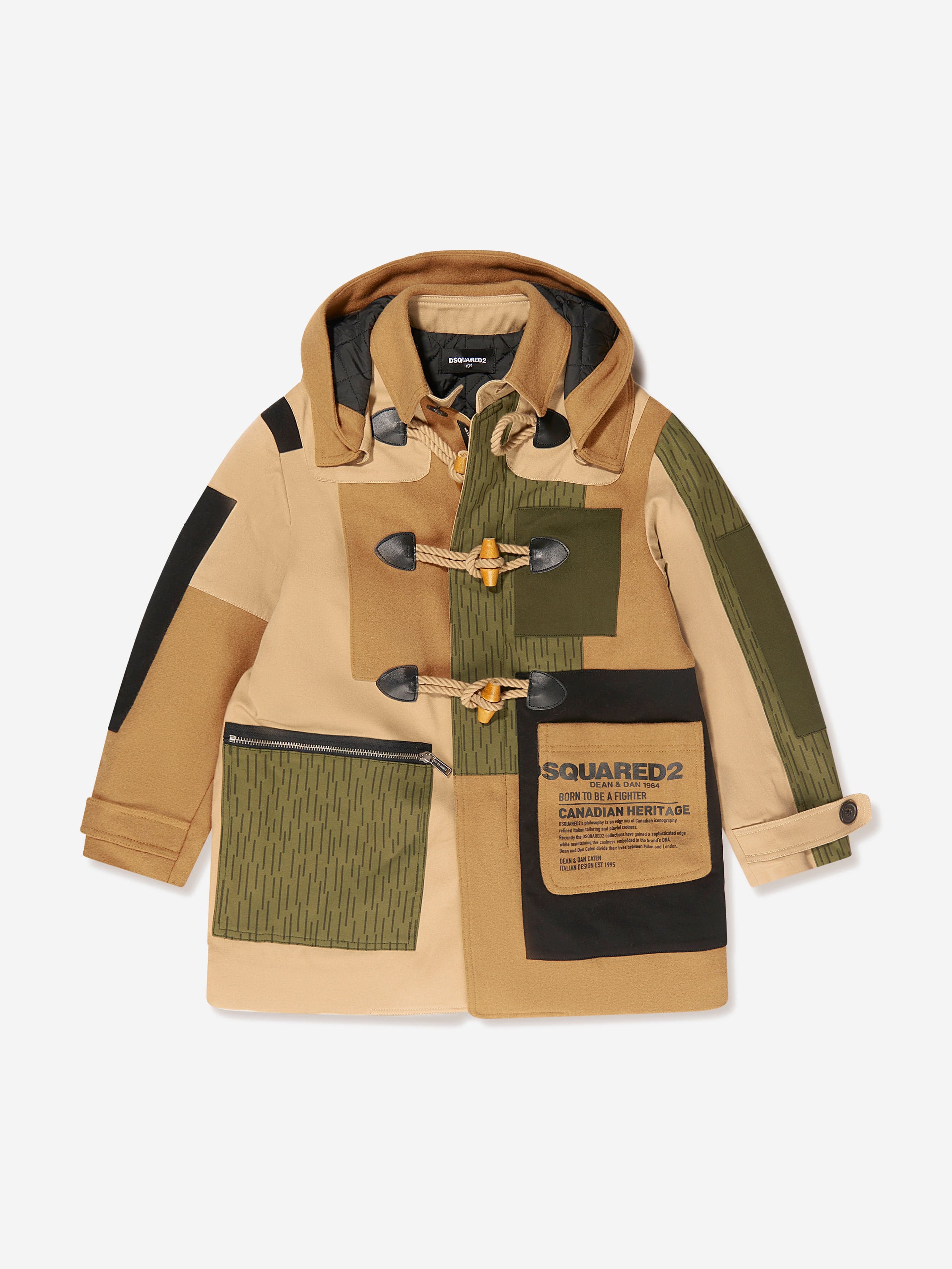 Dsquared2 Boys Patch Hooded Duffle Coat Clearance Cheap Real