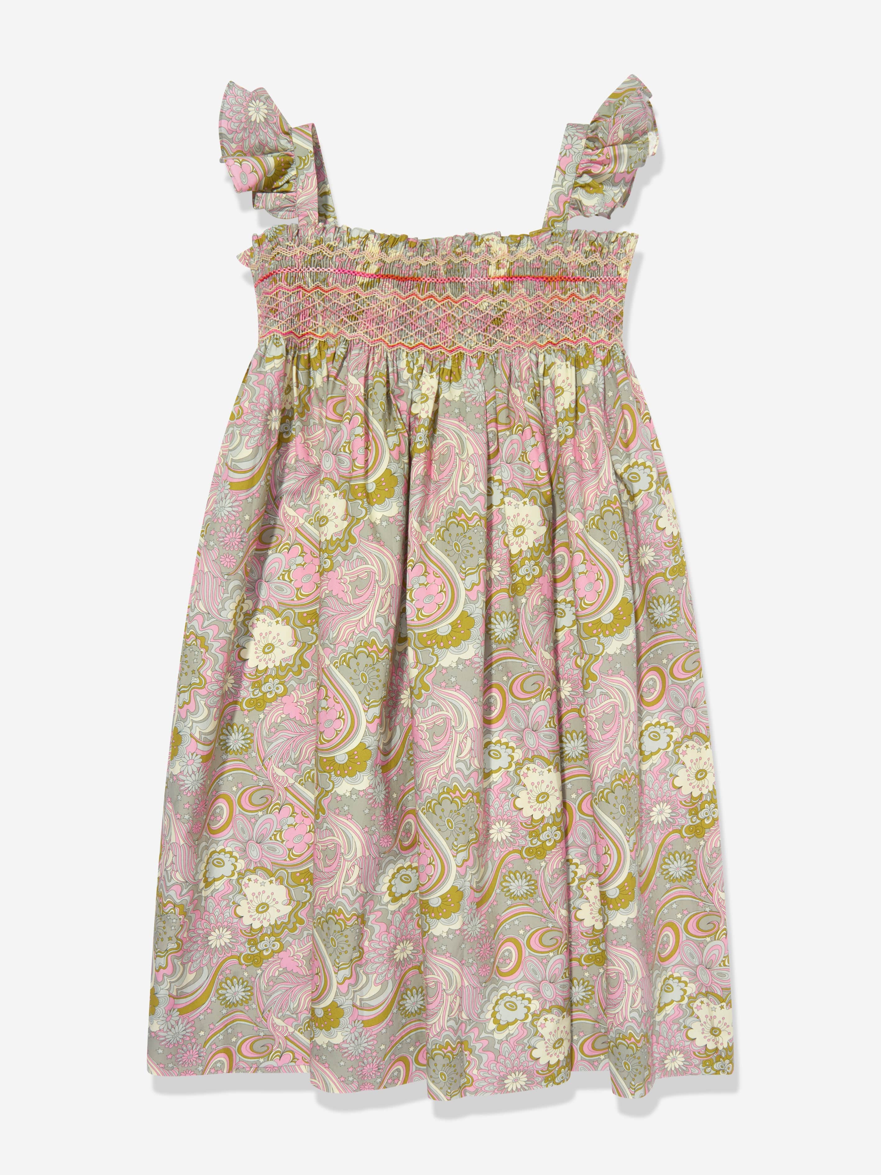 Bonpoint Girls Frances Dress in Multicolour Free Shipping Inexpensive