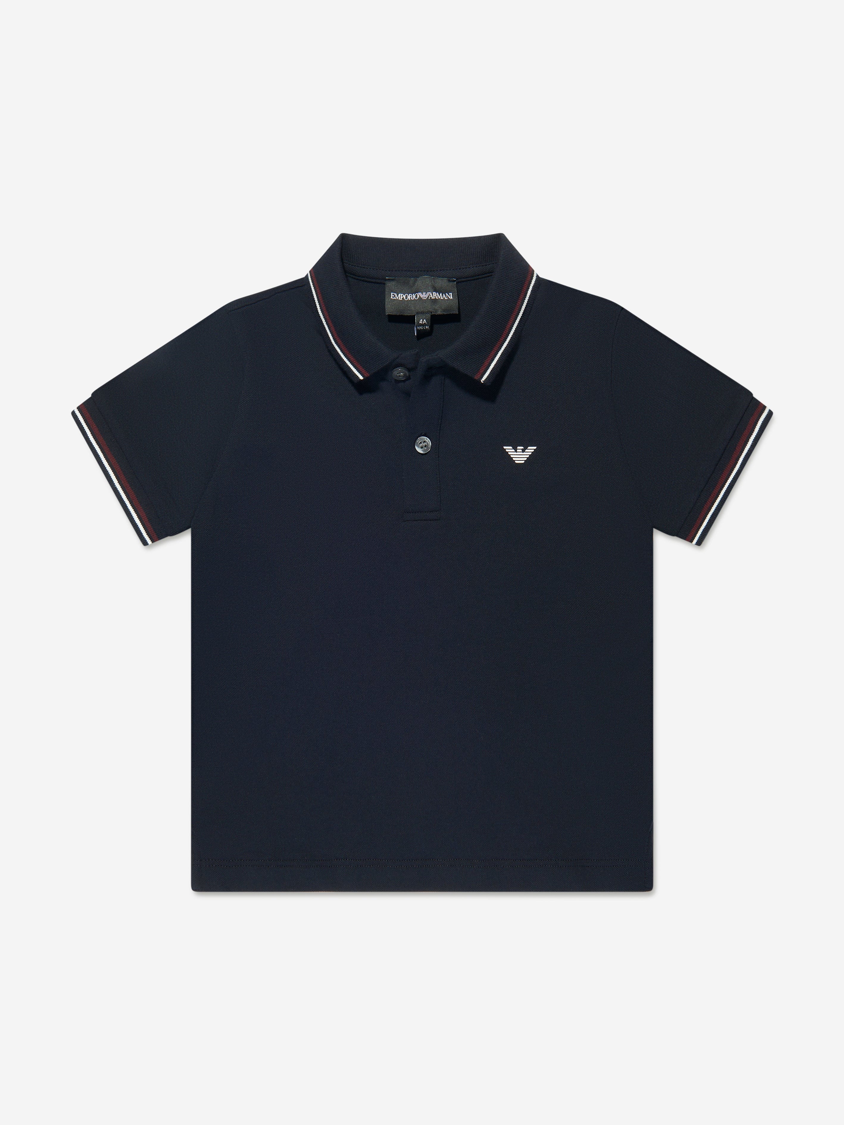 Emporio Armani Baby Boys Logo Polo Shirt in Navy Free Shipping Reliable