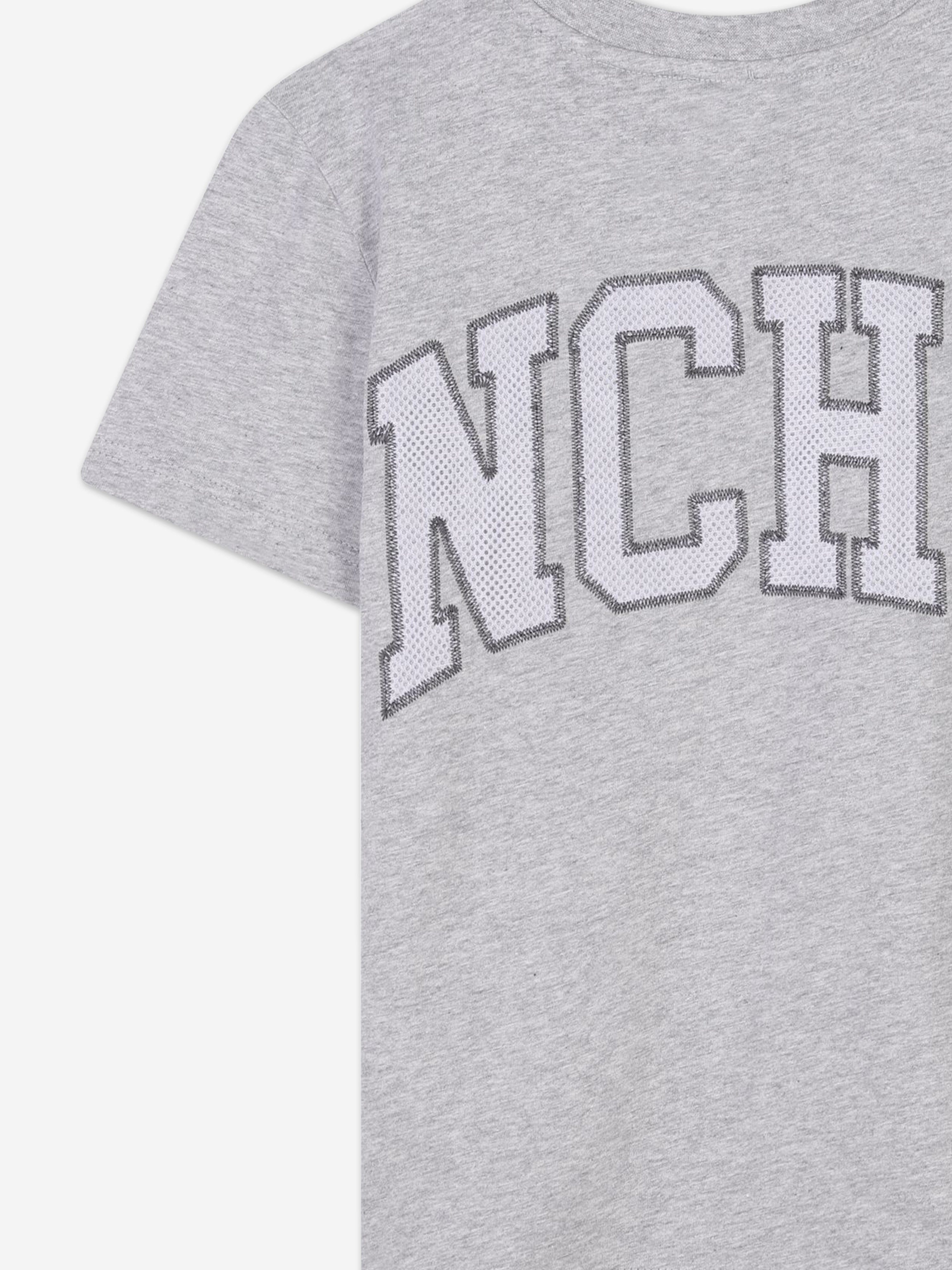 Boys Embroidered Logo T-Shirt in Grey Visit New For Sale