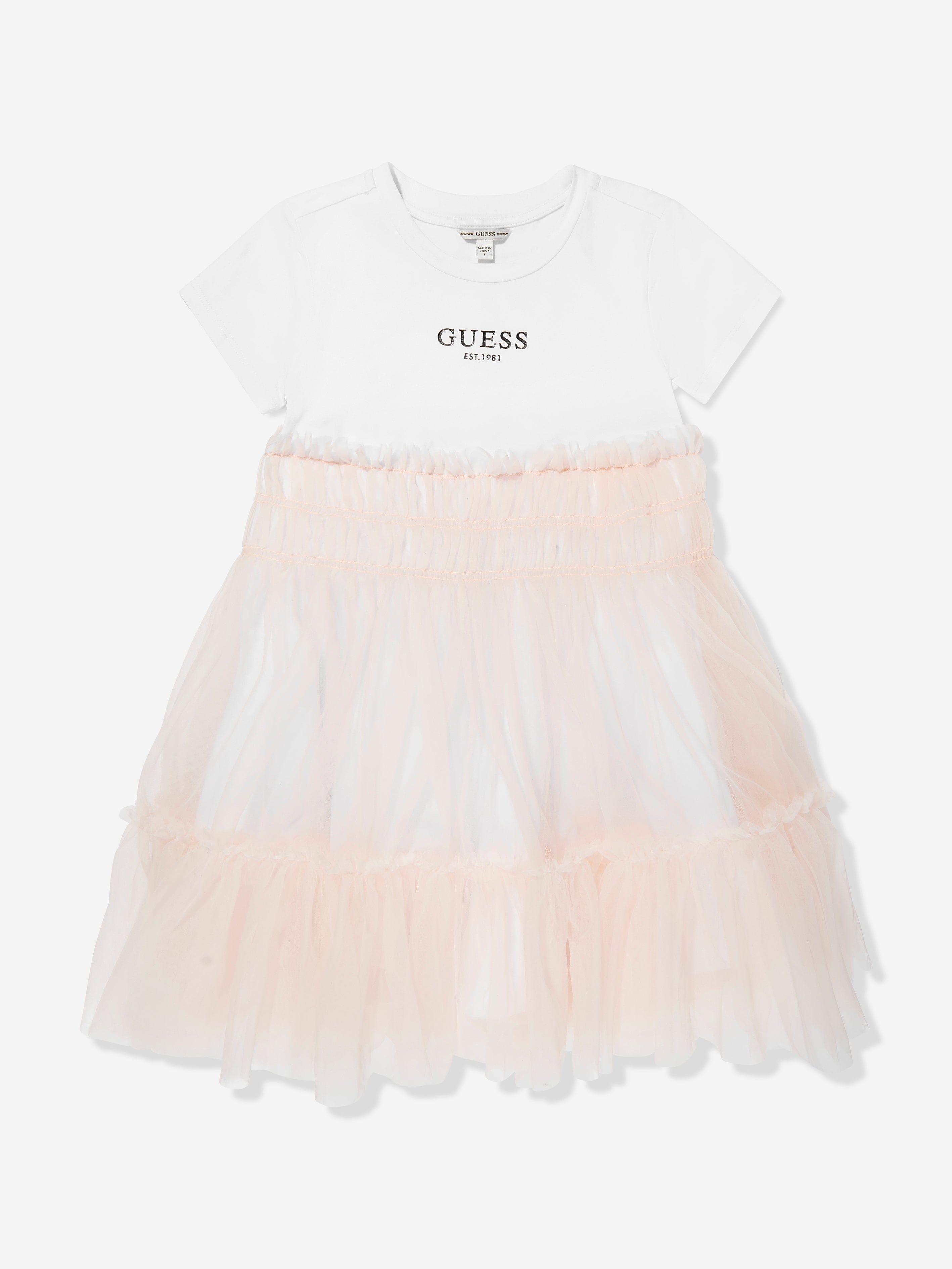 Girls Mixed Fabric Dress in Pink Pictures Cheap Pice