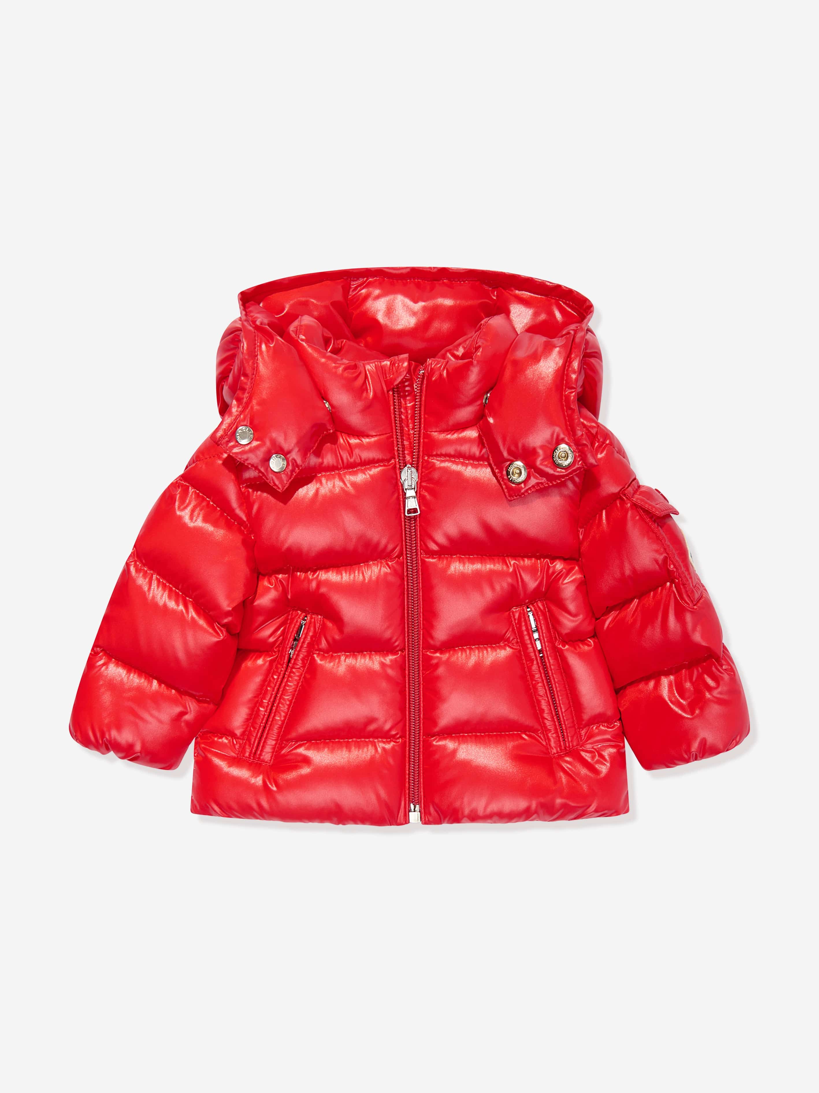 Moncler Enfant Baby Boys Down Padded New Maya Jacket in Red Outlet For Nice