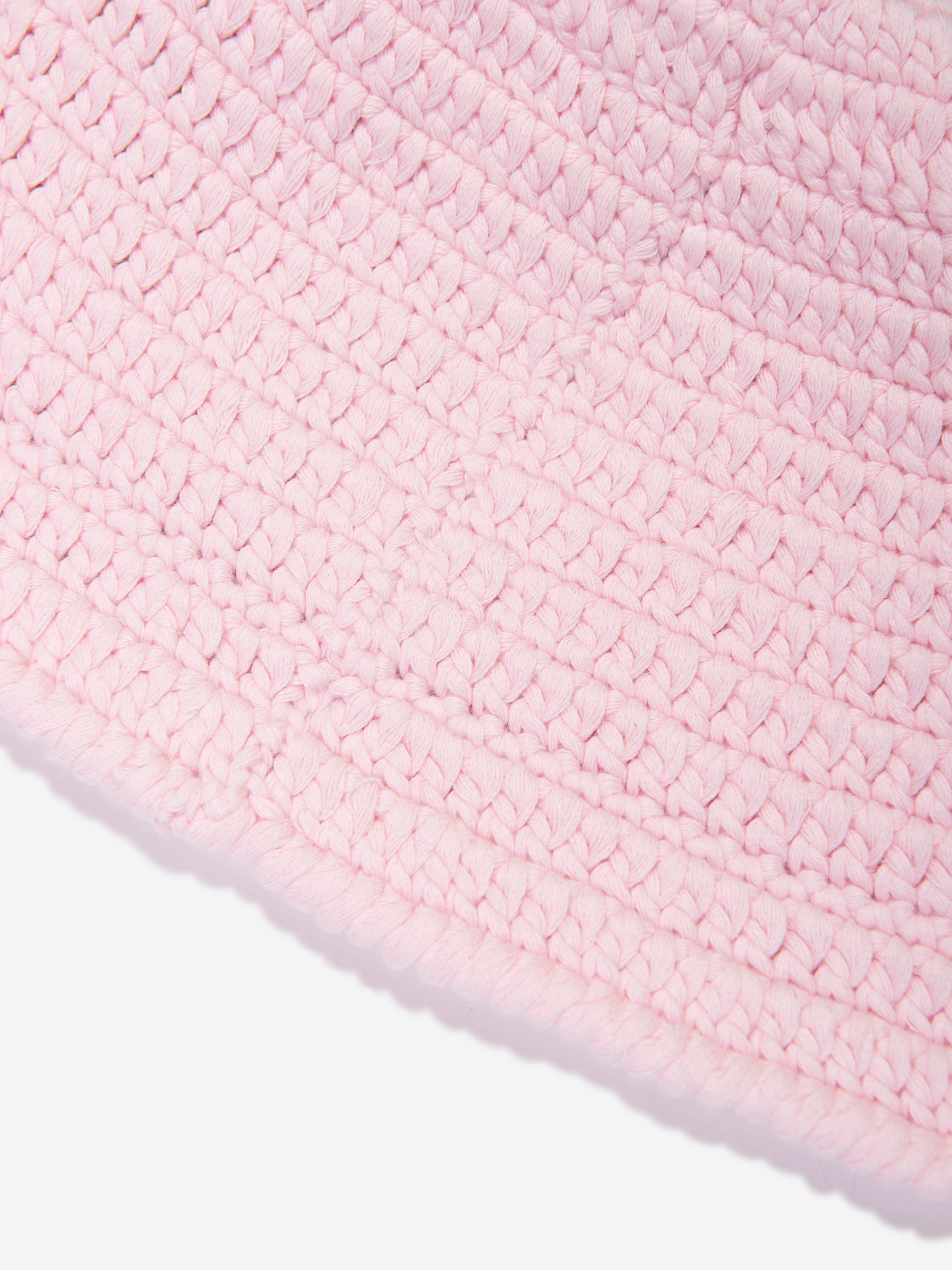 Moschino Girls Logo Bucket Hat in Pink Fashion Style Online