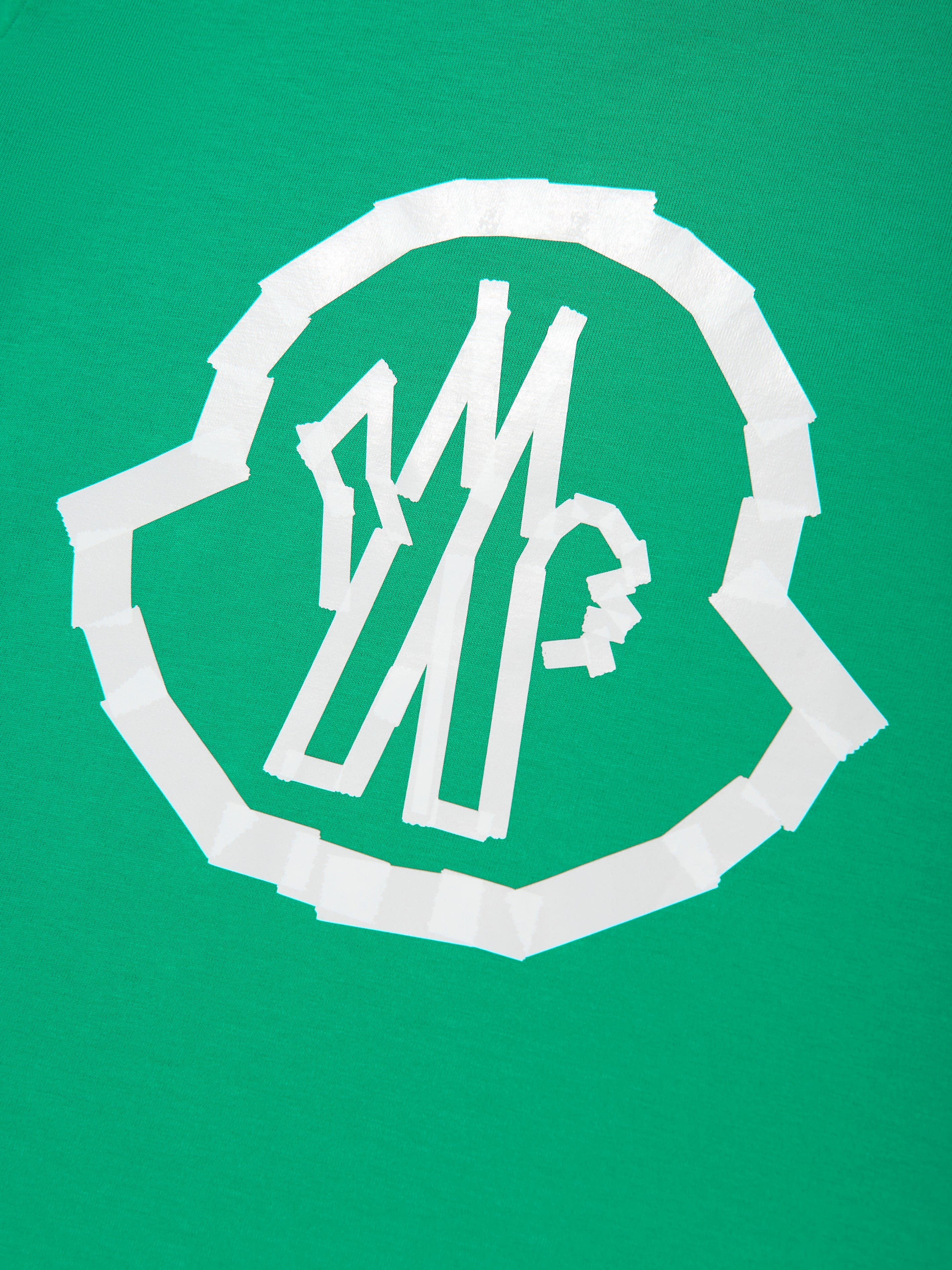 Moncler Enfant Boys Logo t-Shirt in Green Discount Wholesale