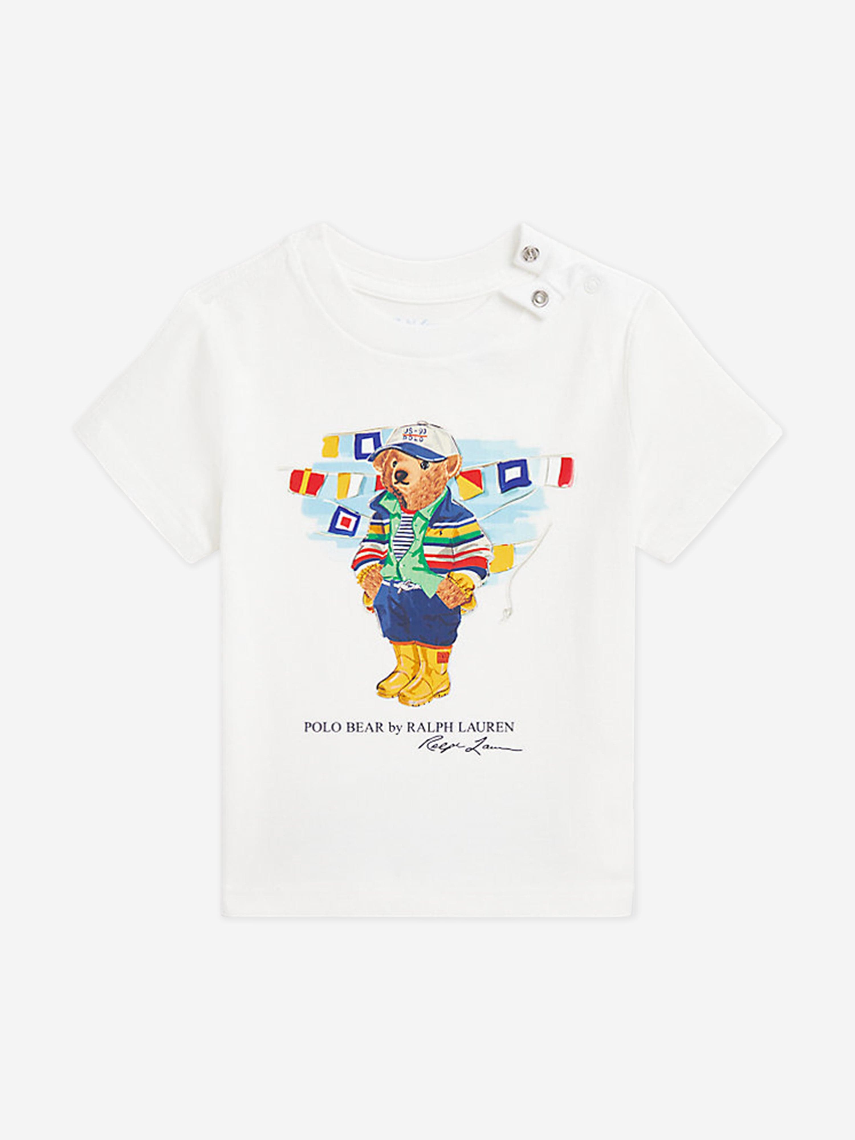 Boys Polo Bear T-Shirt in White Top Quality Cheap Pice