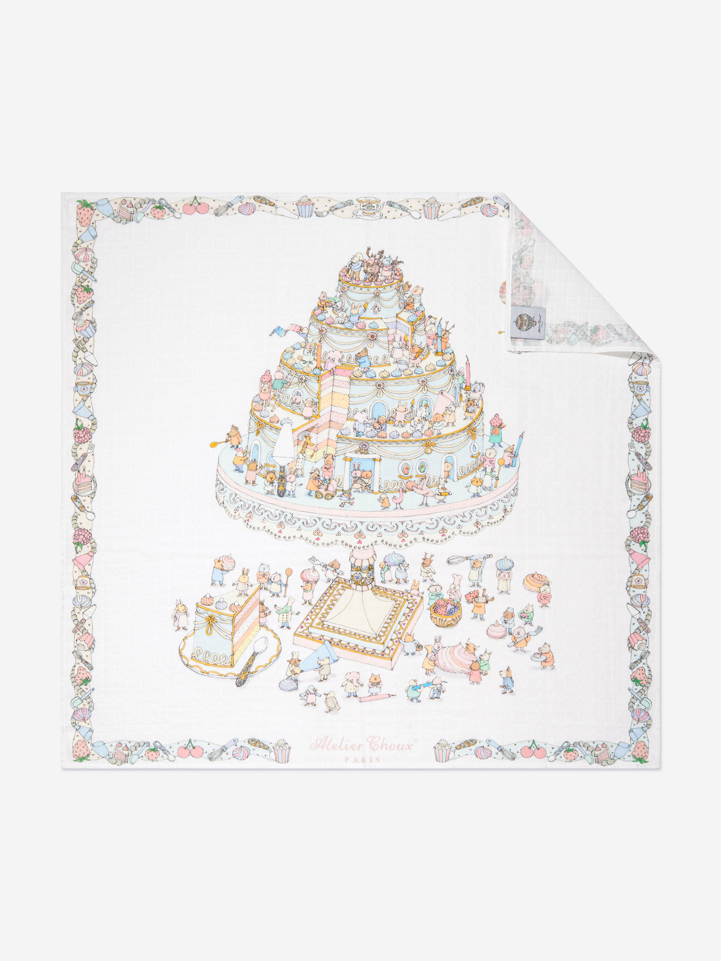 Atelier Choux Baby Le Gateau Swaddle in Blue (100cm) Browse