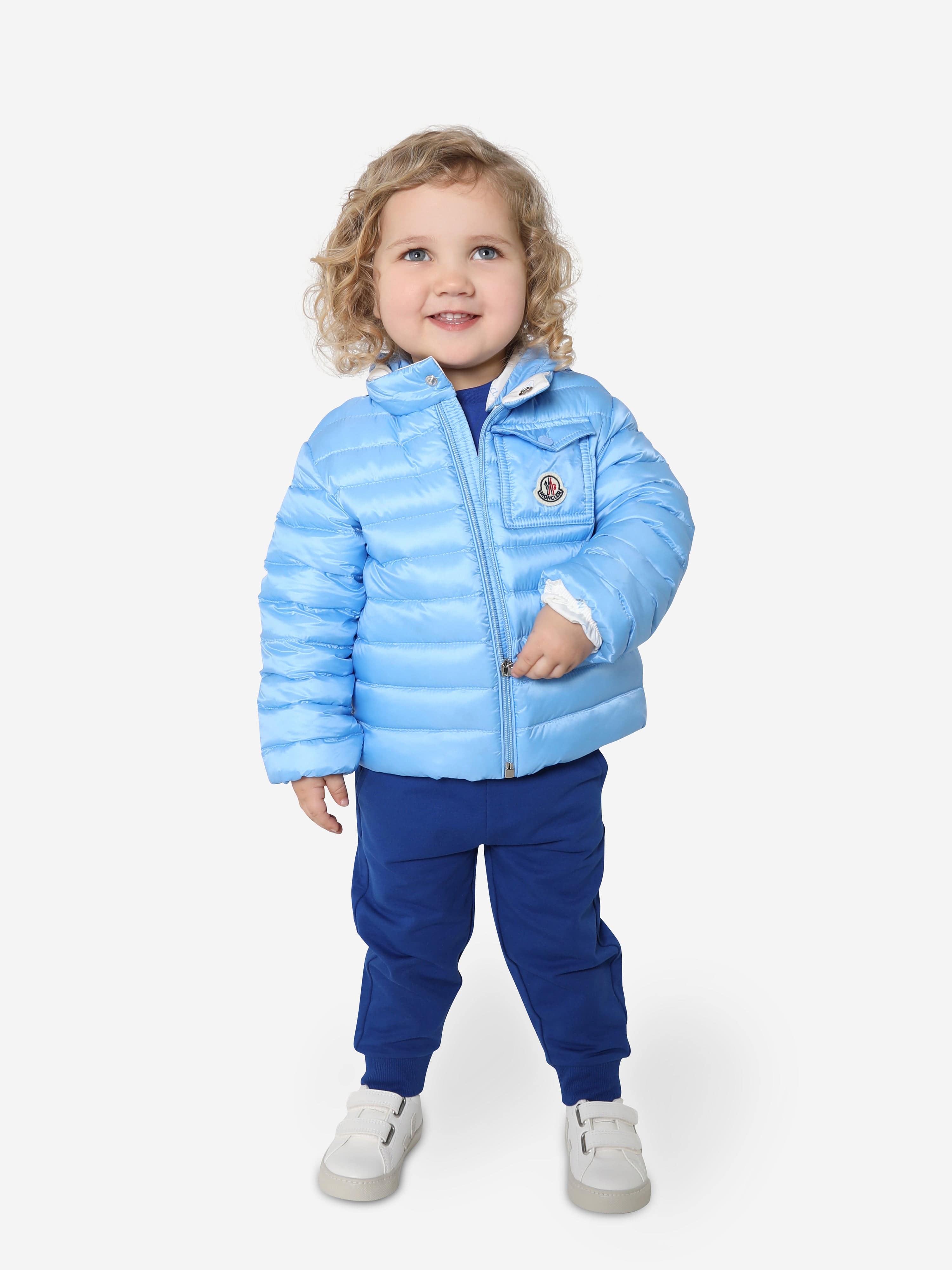 Moncler Enfant Baby Down Padded Baigal Jacket in Blue Amazon Sale Online