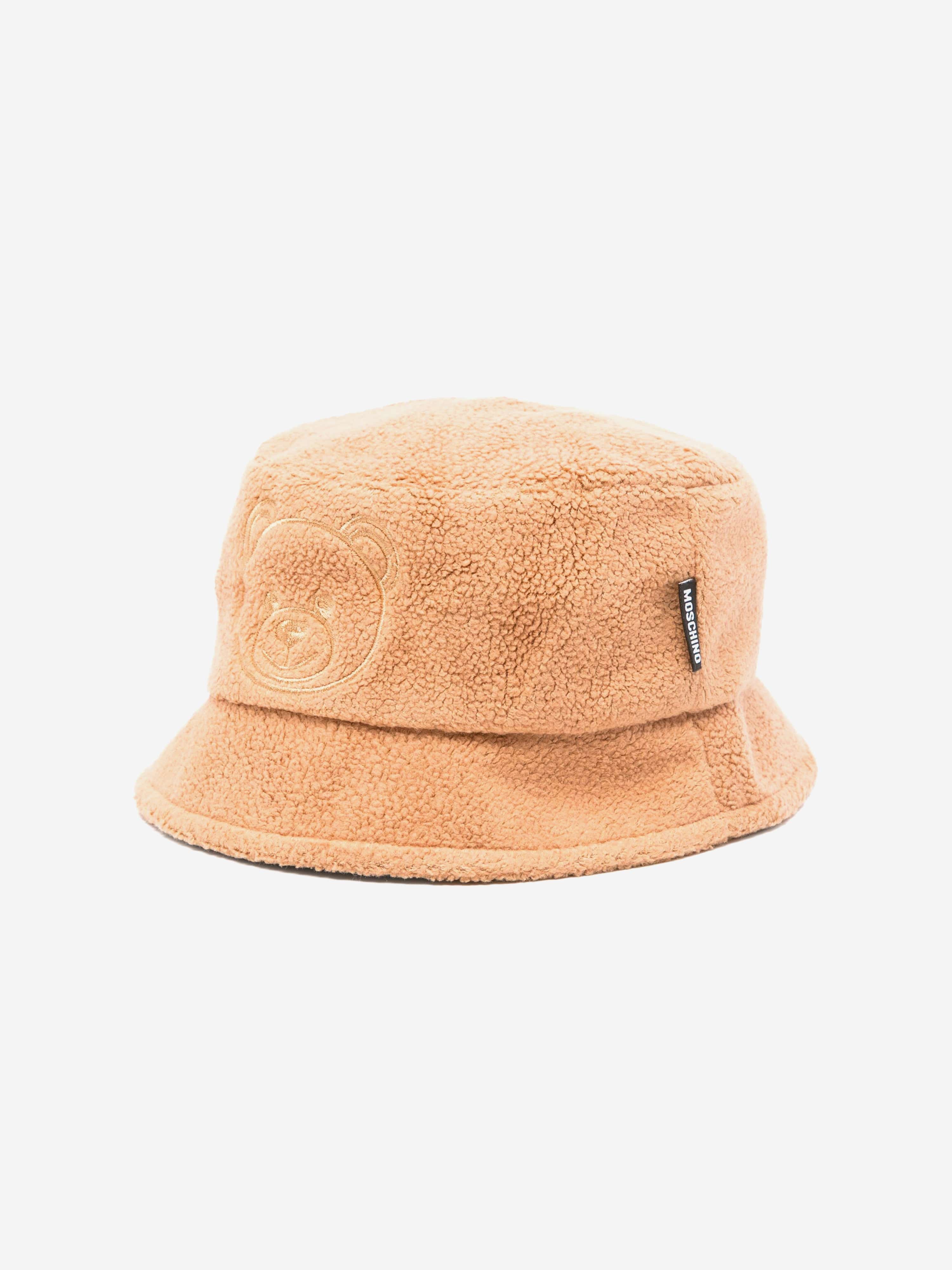 Moschino Kids Teddy Bear Bucket Hat in Brown Free Shipping Cheap