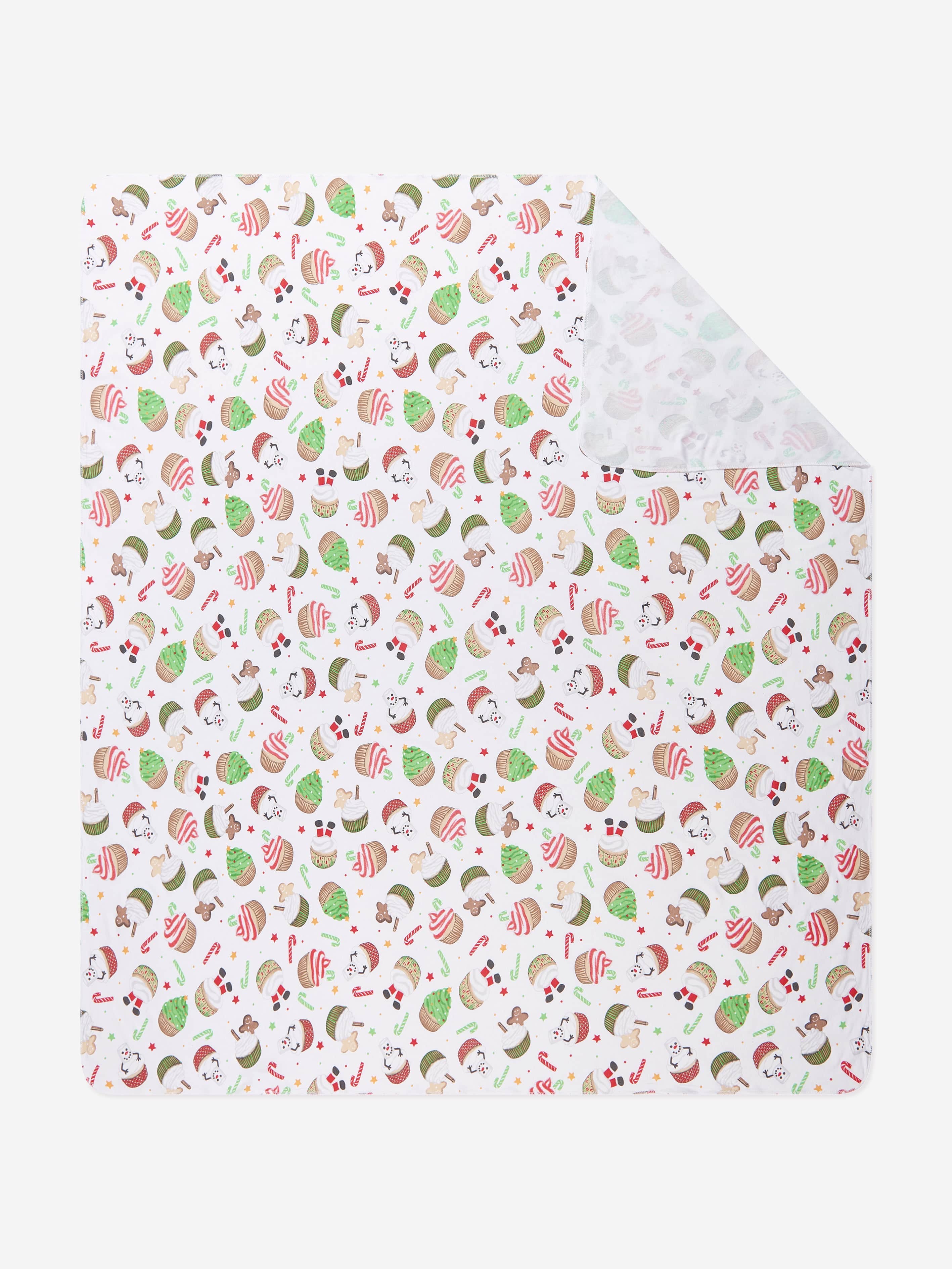 Magnolia Baby Baby Festive Cupcakes Swaddle Blanket in White Clearance Affordable