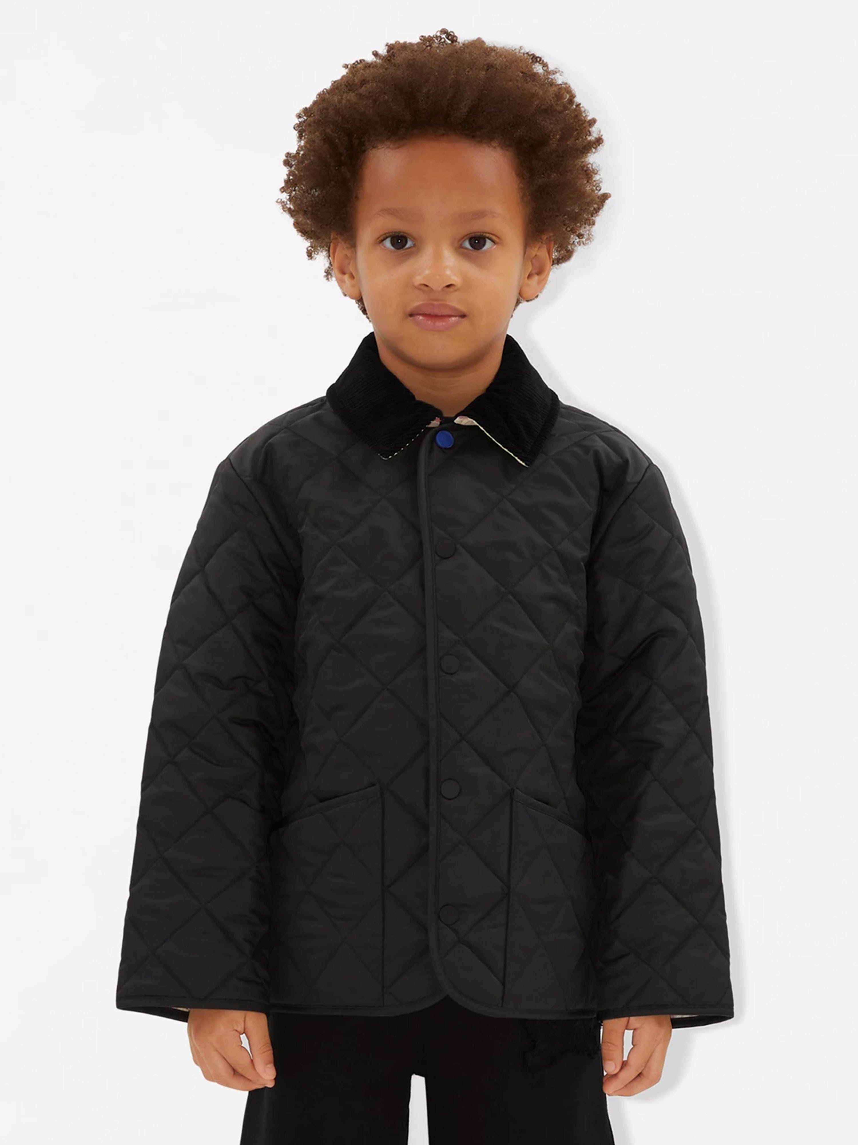 Burberry Boys Indy Quilted Jacket in Black Find Great For Sale