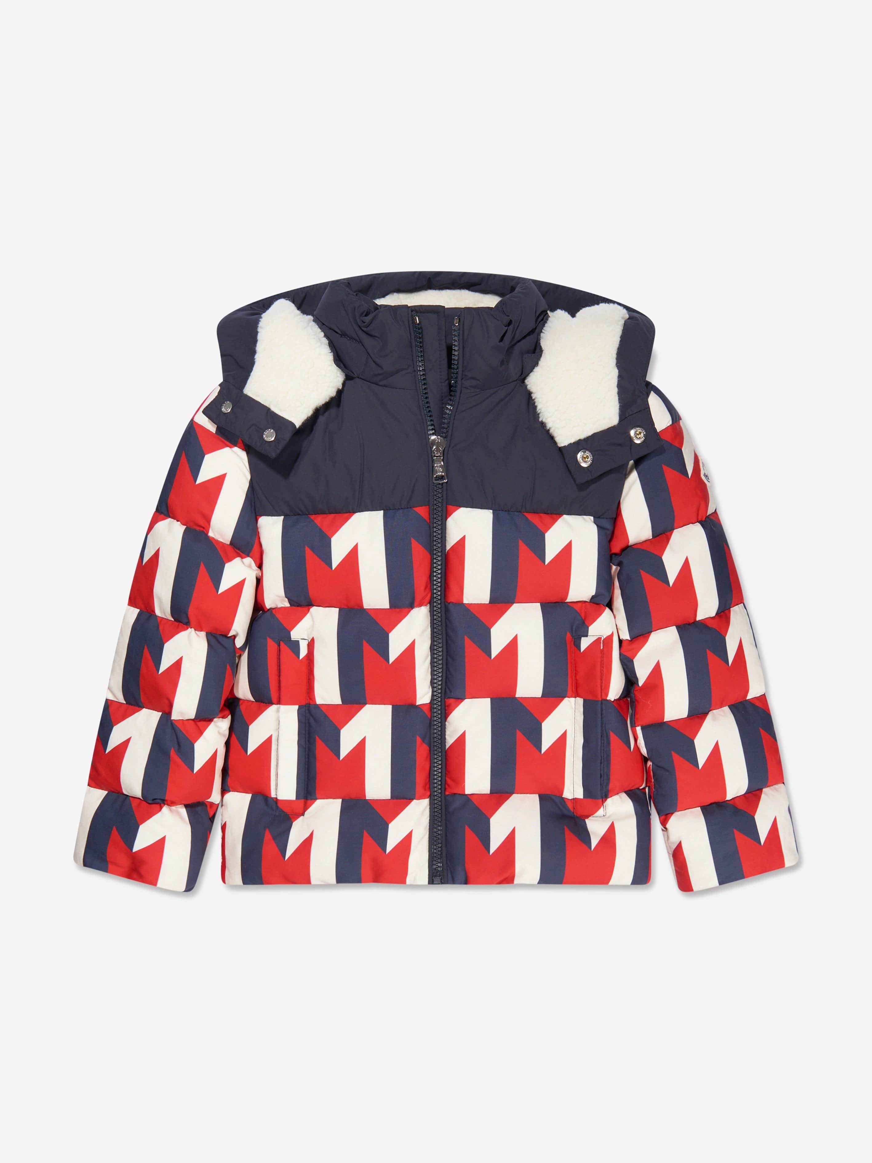 Moncler Enfant Boys Down Padded Evano Jacket in Multicolour Newest