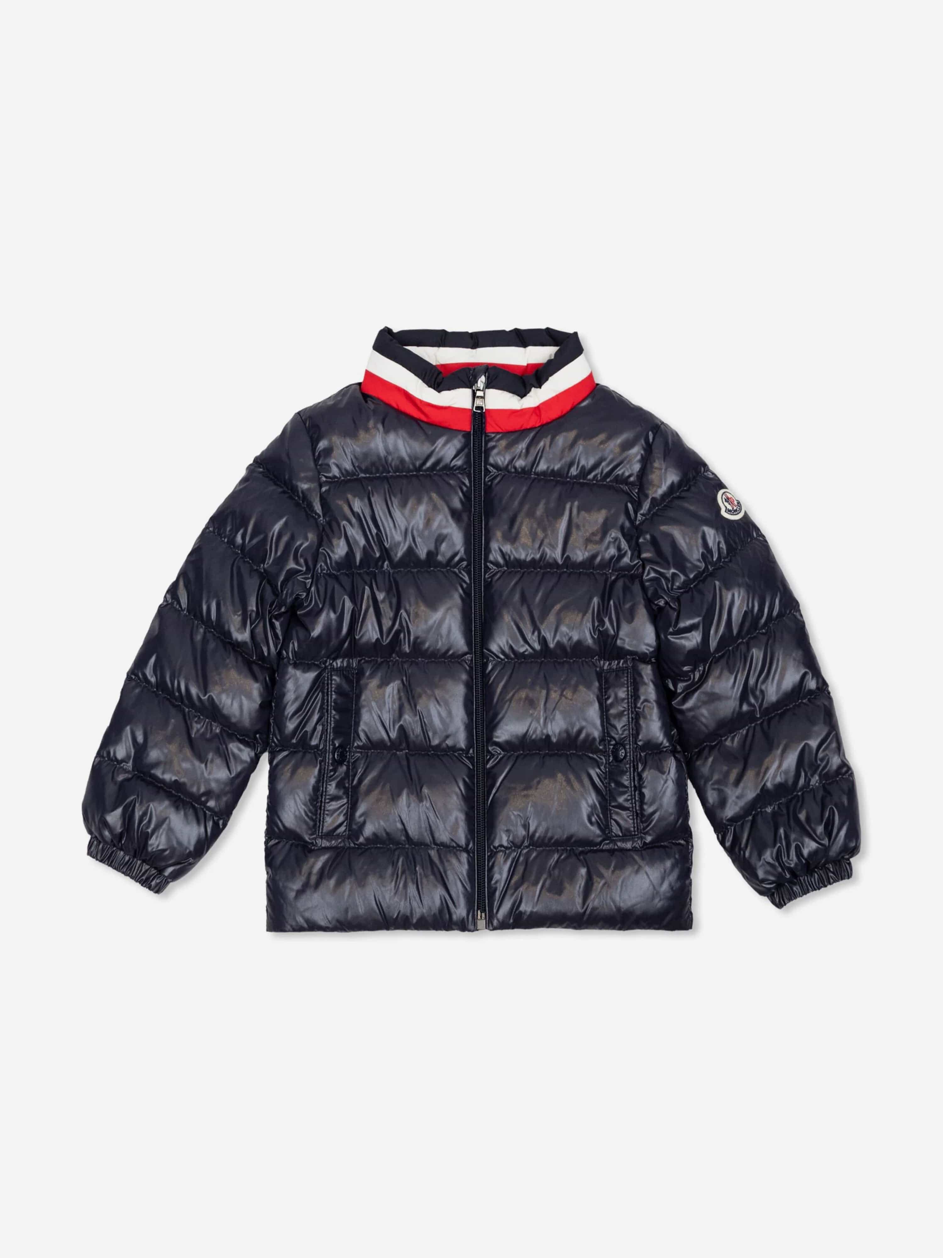 Moncler Enfant Baby Boys Down Padded Vashiti Jacket in Navy Clearance 100% Original