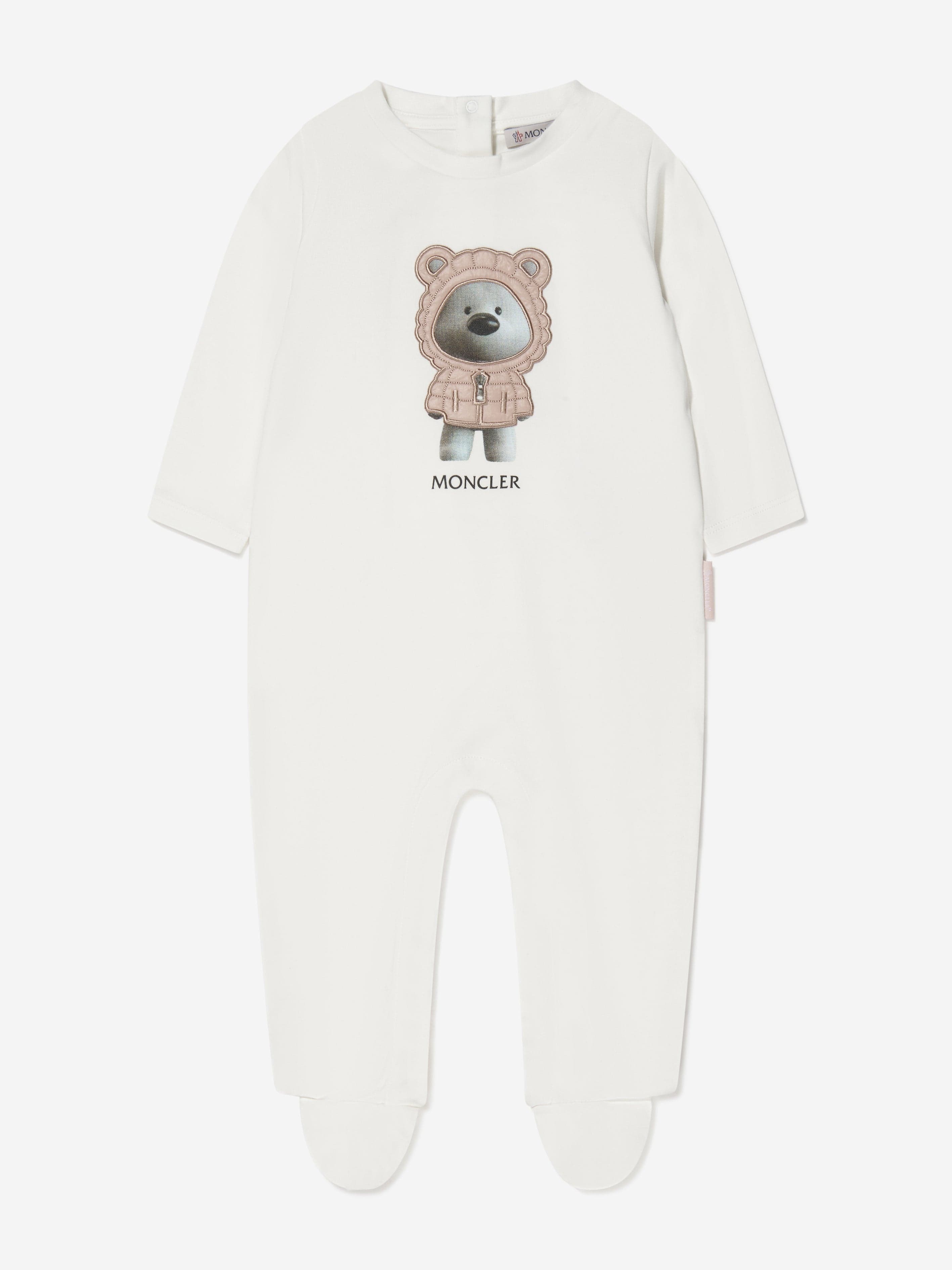 Moncler Enfant Baby Girls Bear Print Babygrow Outlet Largest Supplier