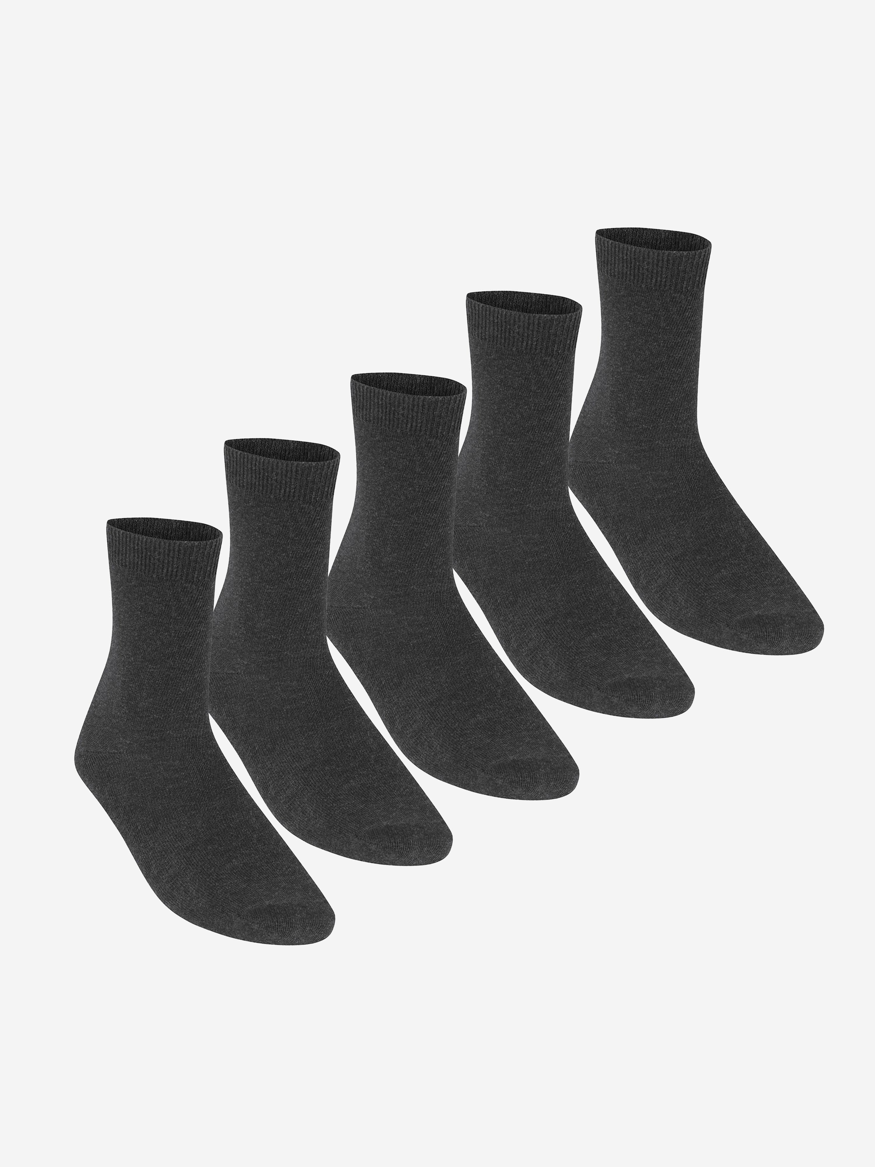 Zeco Kids School Turnover Top Socks (5 Pack) in Grey Cheap Nicekicks