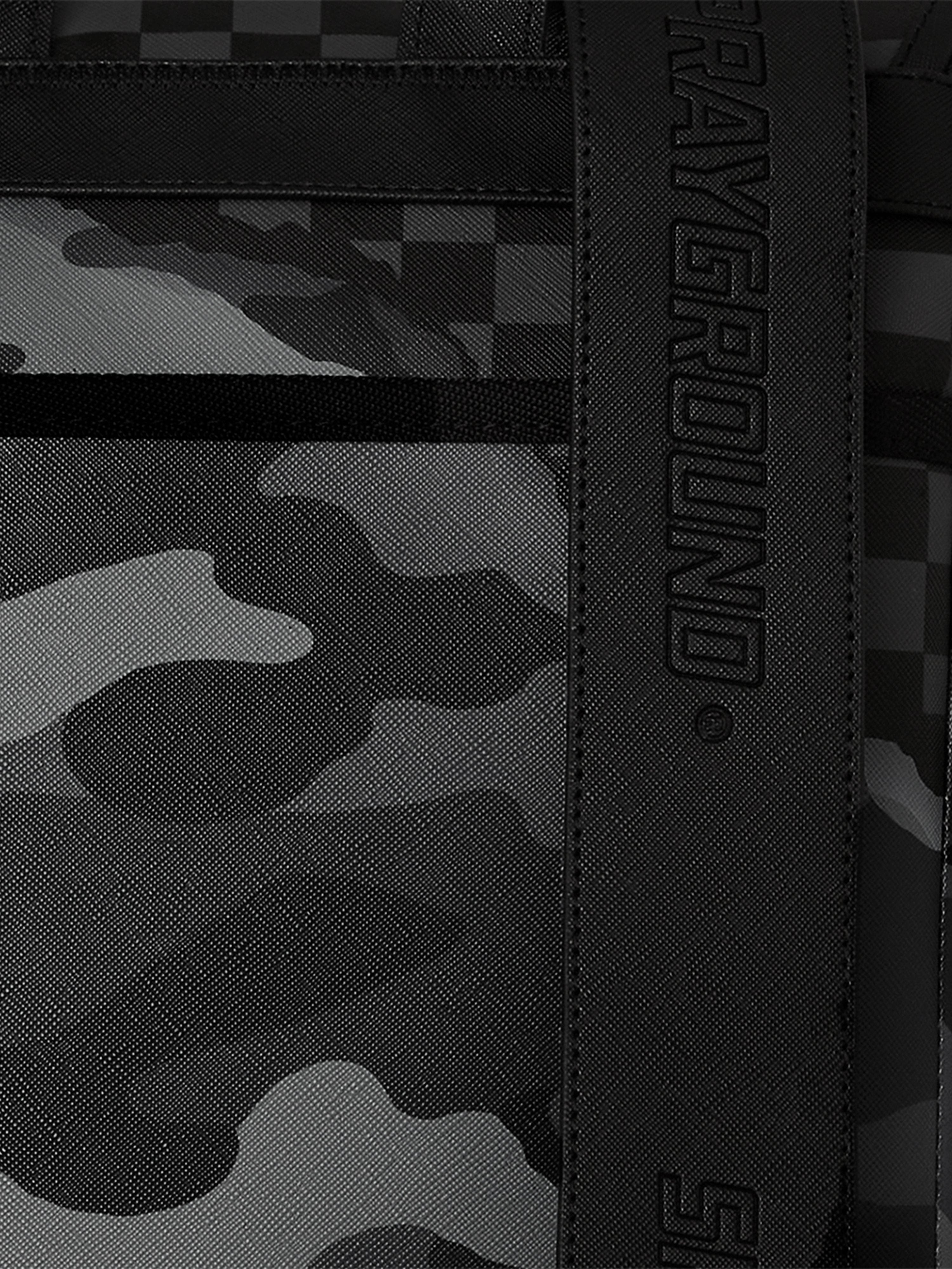 Sprayground Kids Split Up Camo Tear Monte Carlo Backpack in Black (46cm) Outlet Affordable
