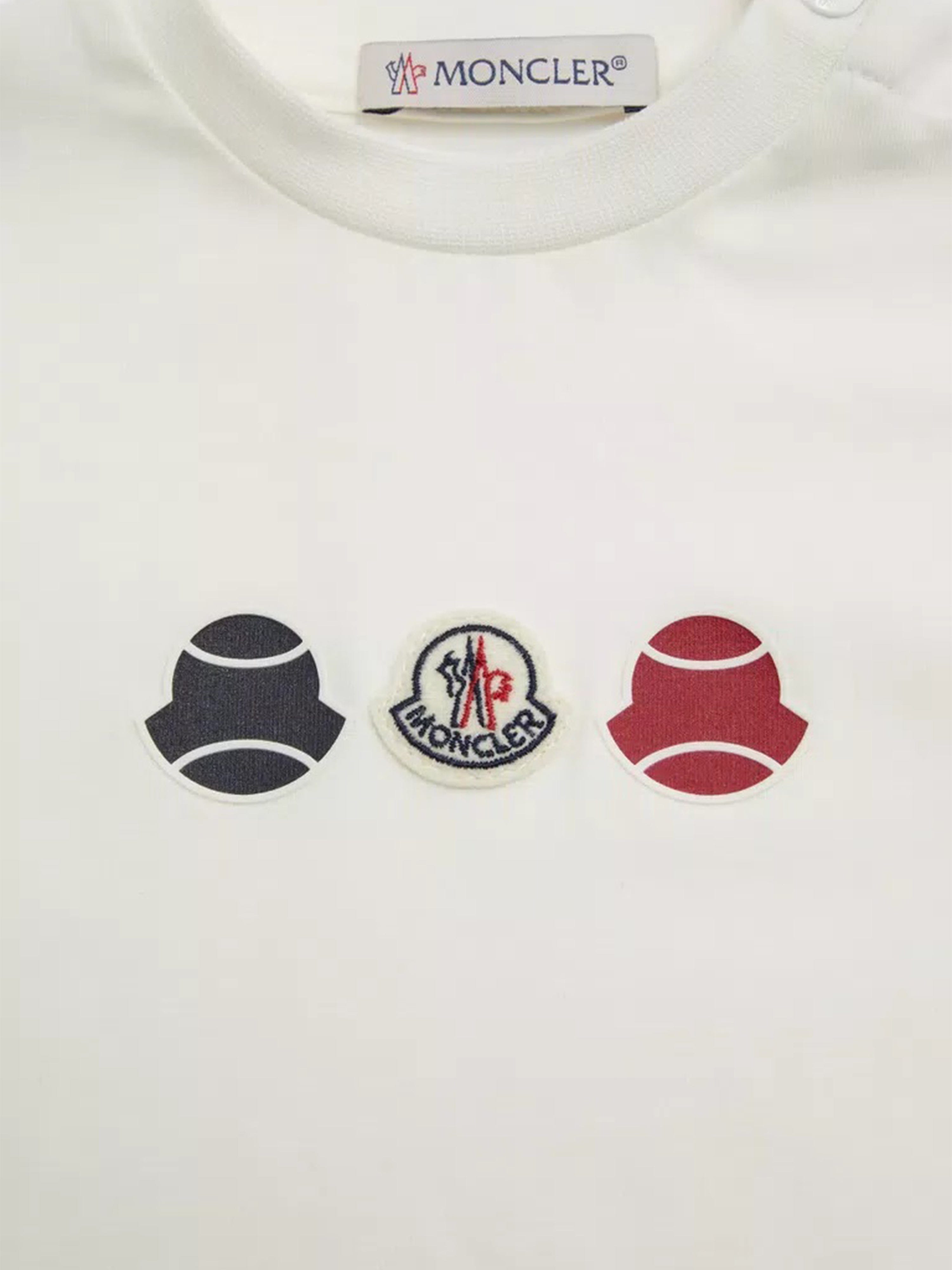 Moncler Enfant Baby Boys Logo T-Shirt in Ivory Finishline Online