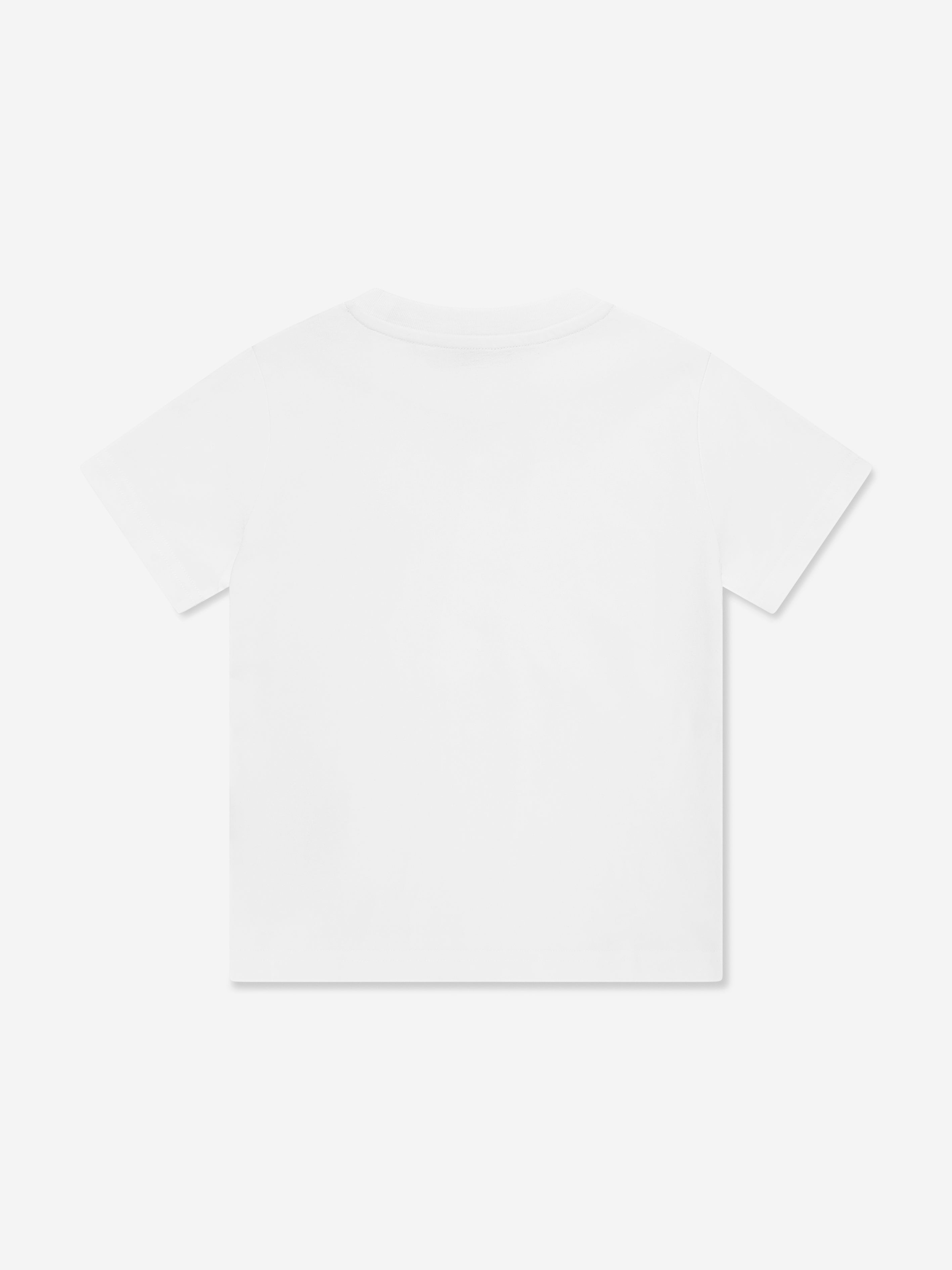 Moncler Enfant Boys Logo T-Shirt in White Cheap Sale Outlet Locations