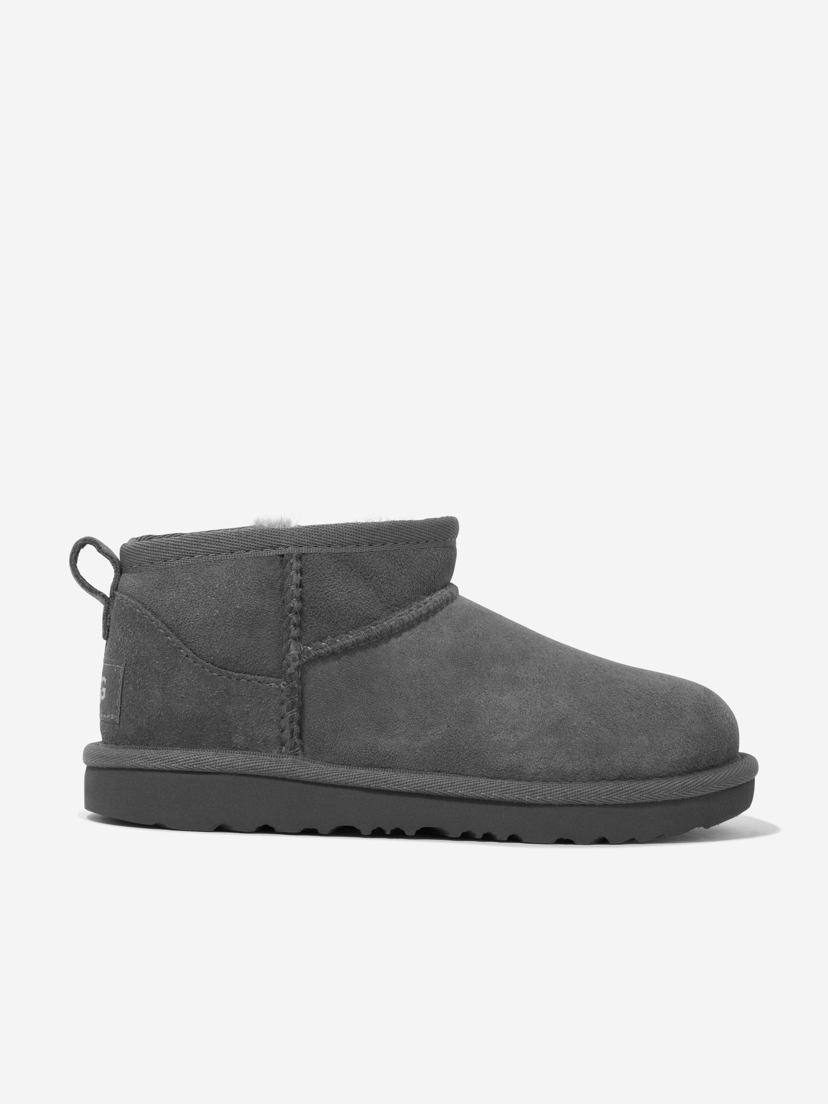 UGG Kids Classic Ultra Mini Boots in Grey Outlet Online Shop