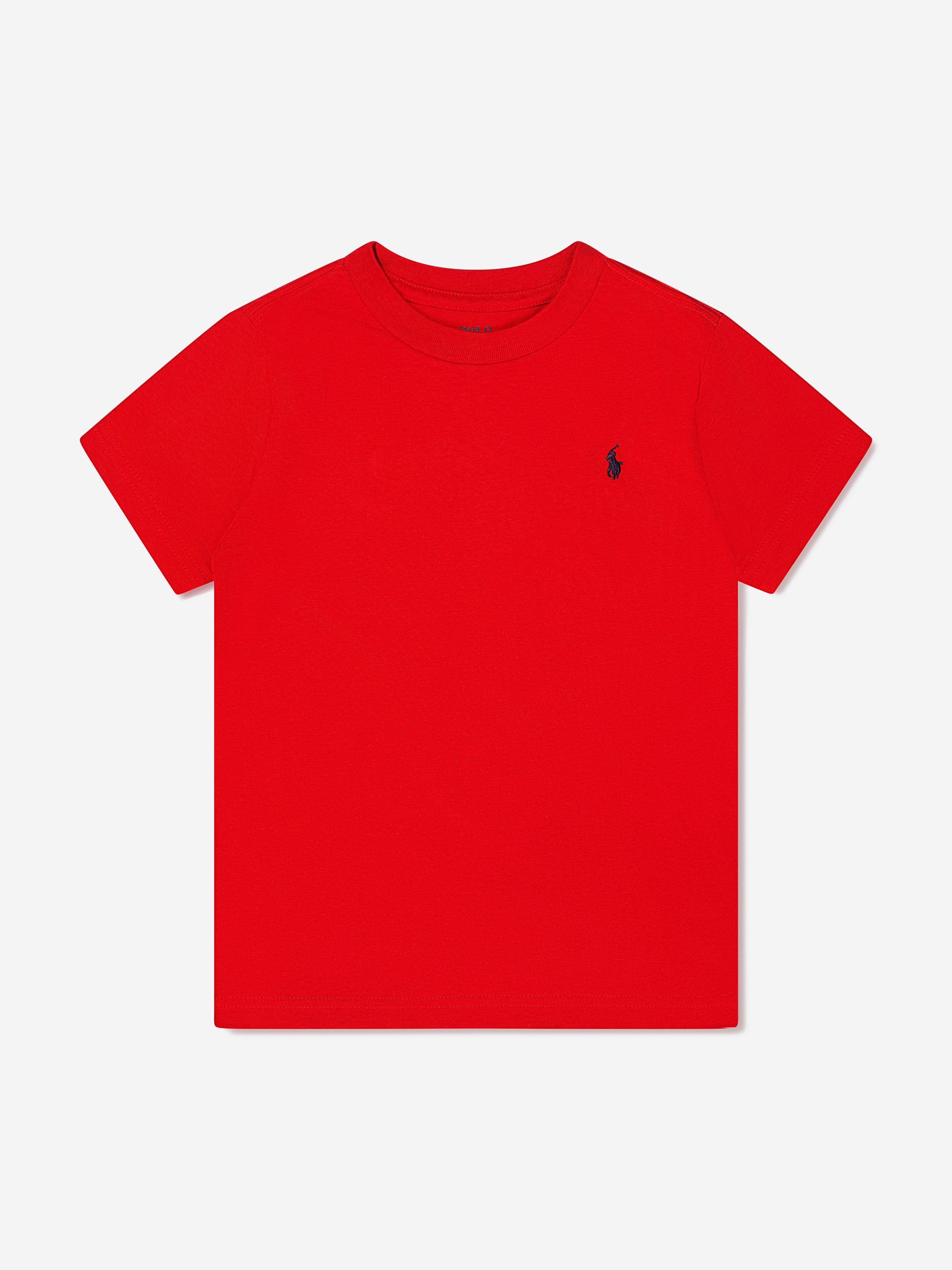 Ralph Lauren Boys Logo T-Shirt in Red Sast Cheap Pice